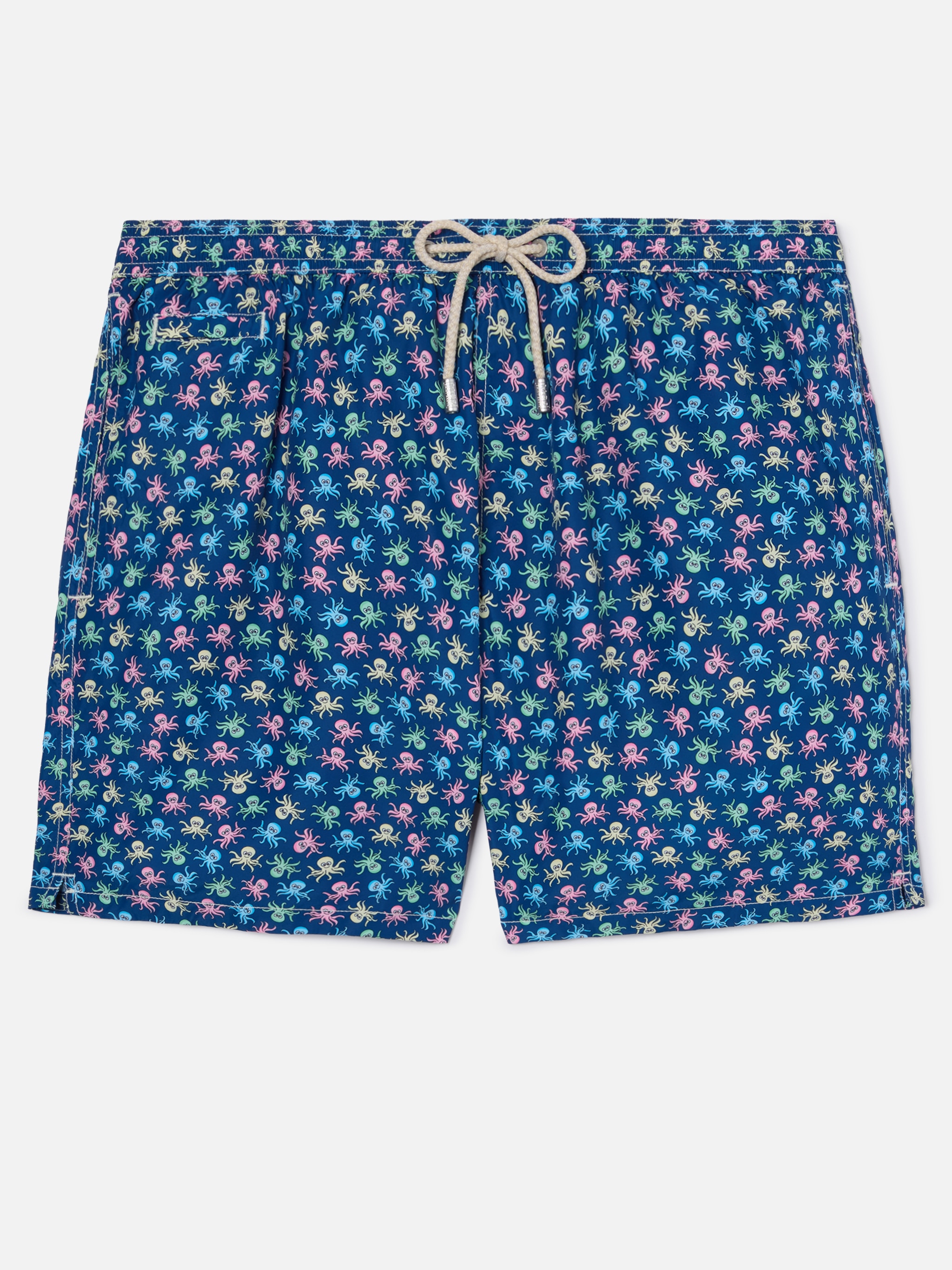 Calções de Banho com Estampado de Polvos Azul-marinho-5