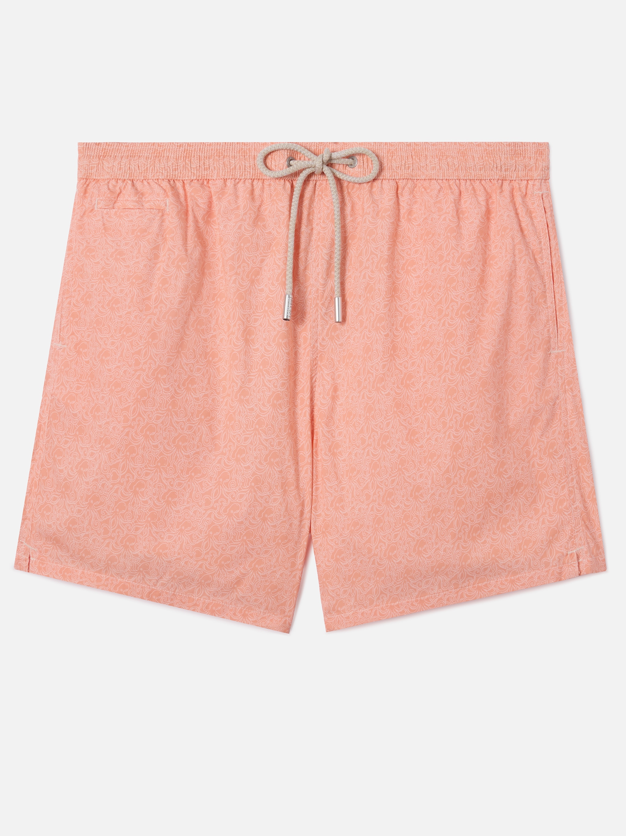 Calções de Banho com Estampado de Polvos Bege-2