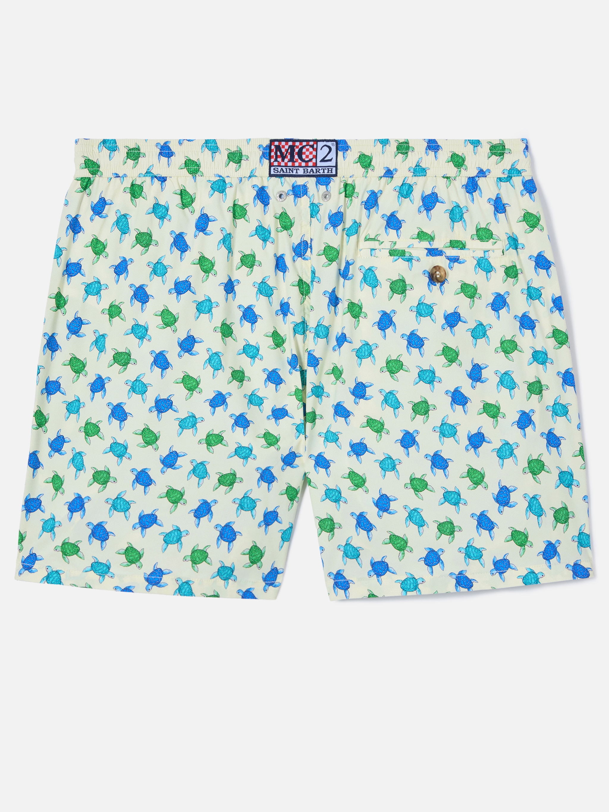 Calções de Banho com Estampado de Tartarugas Cru-6