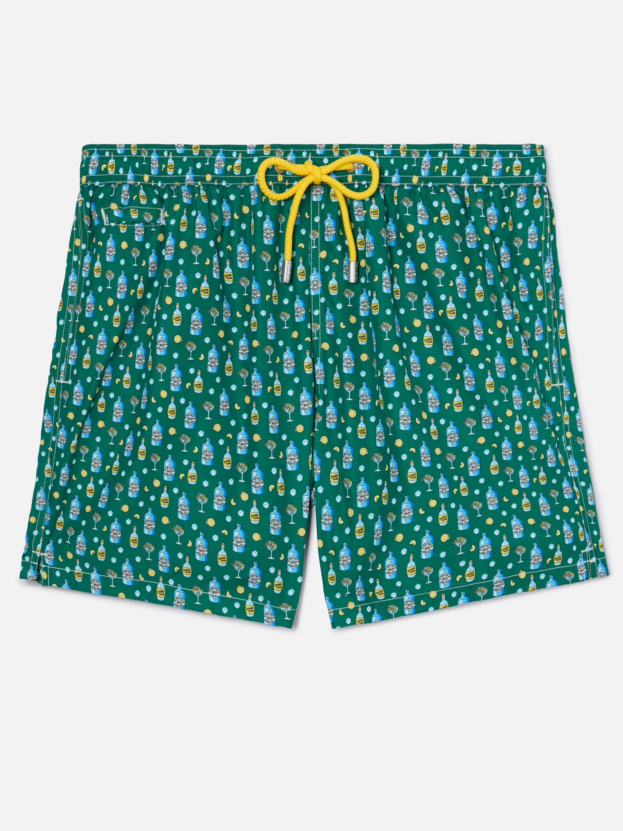 Calções de Banho com Estampado de Gin Tónico Azul-5
