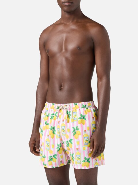 Bañador de hombre estampado rayas y limones