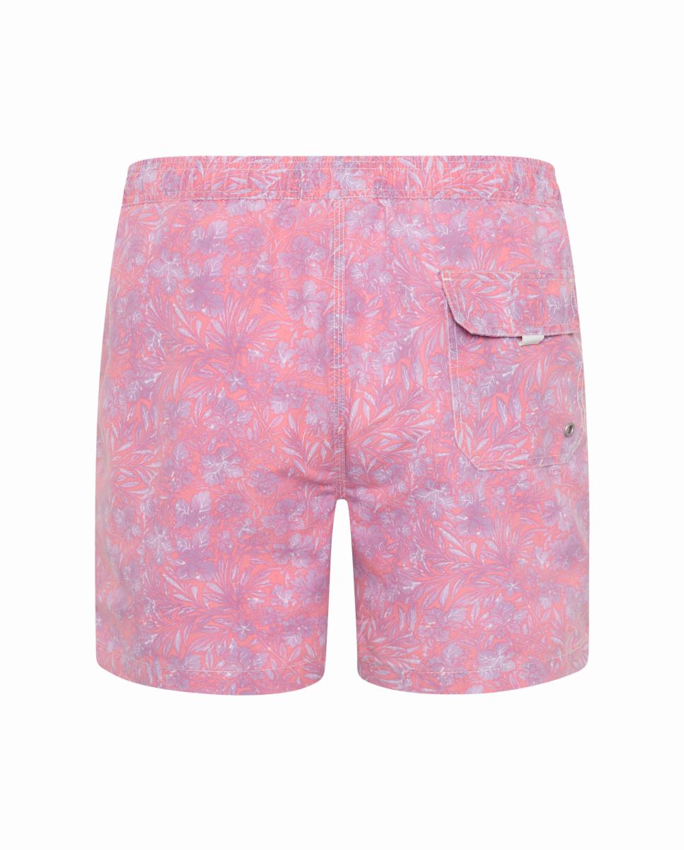 Calções de Banho com Estampado Floral Rosa-claro-2