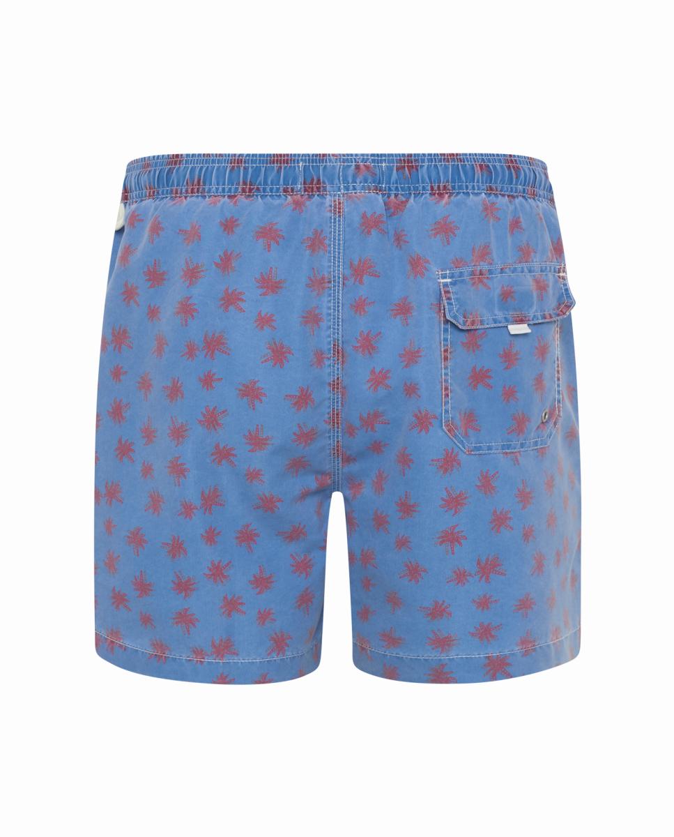Calções de Banho com Palmeiras Duplas Azul-escuro-2