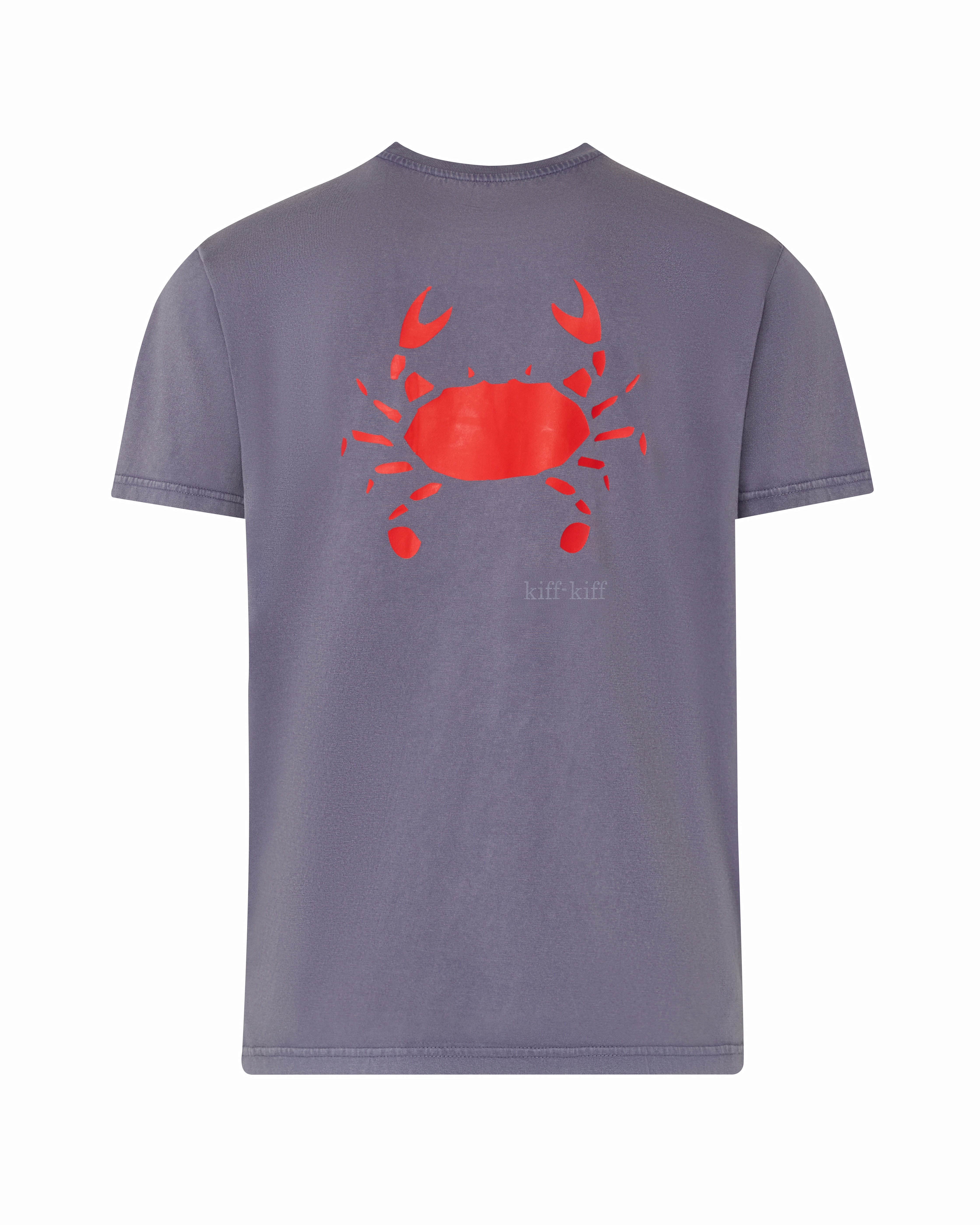T-shirt com Lavagem e Desenho Azul-claro-2