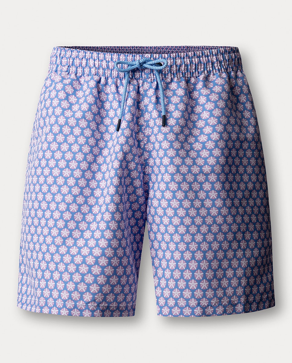 Imagem 0 de Calções de Banho com Estampado de Estrelas-do-Mar