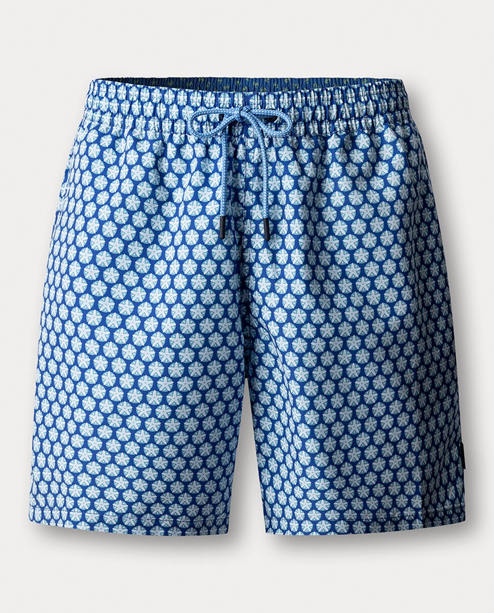 Imagem 0 de Calções de Banho com Estampado de Estrelas-do-Mar