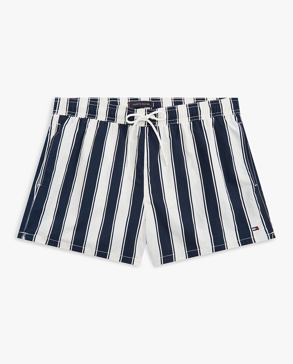 Calções de Banho Estampados com Logótipo Bordado Multicolor-4