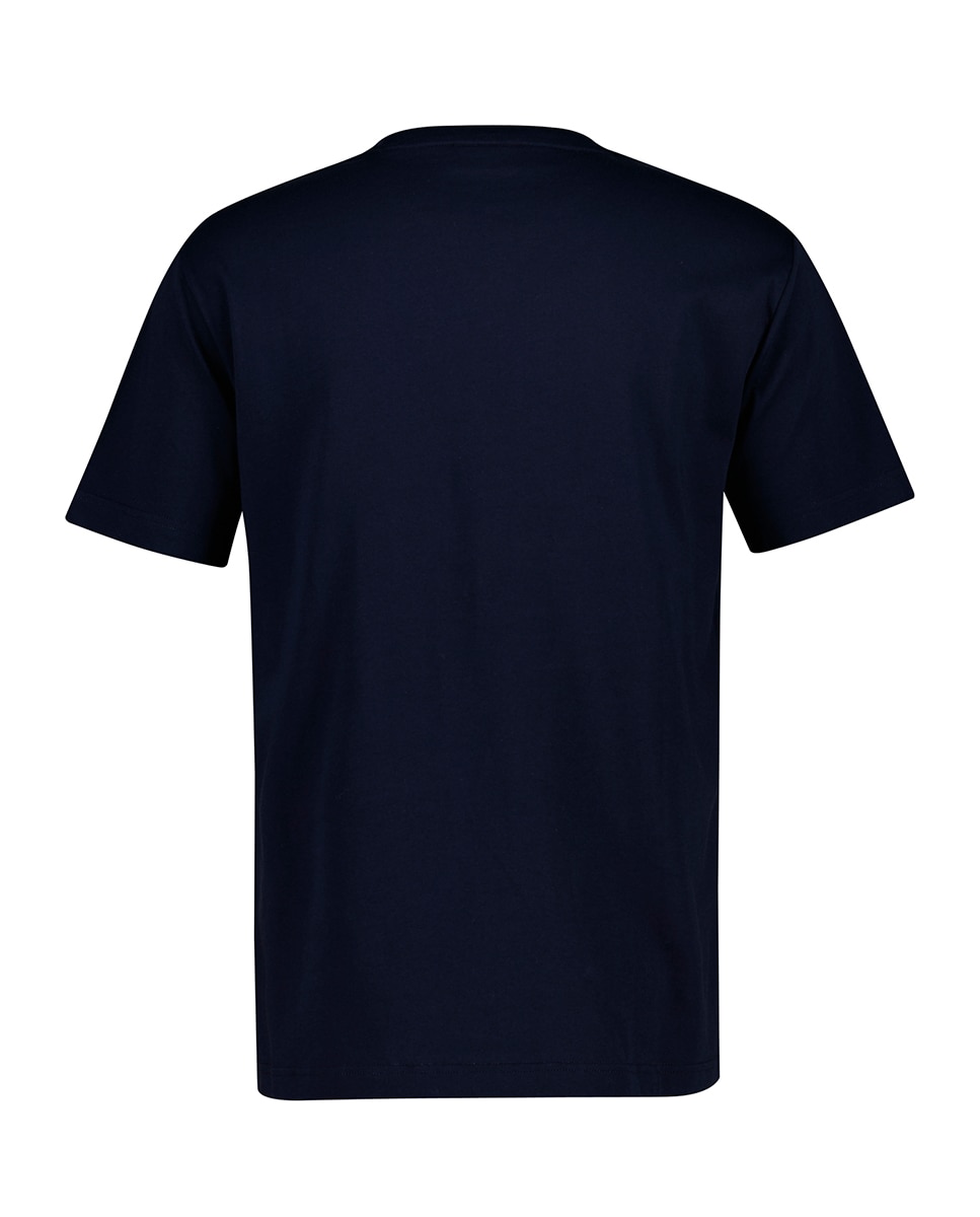 T-shirt de Manga Curta com Desenho à Frente Azul-marinho-2