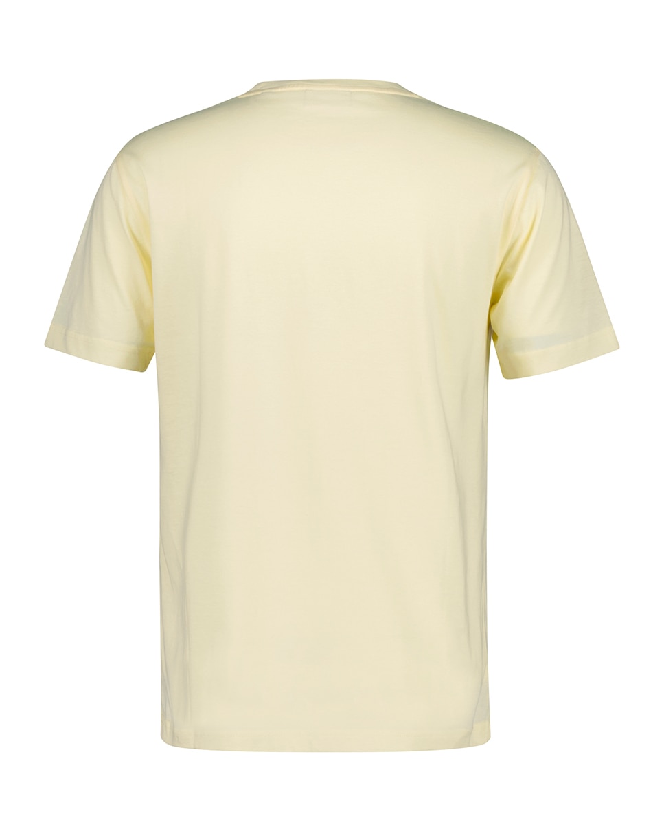 T-shirt de Manga Curta com Desenho à Frente Amarelo-2