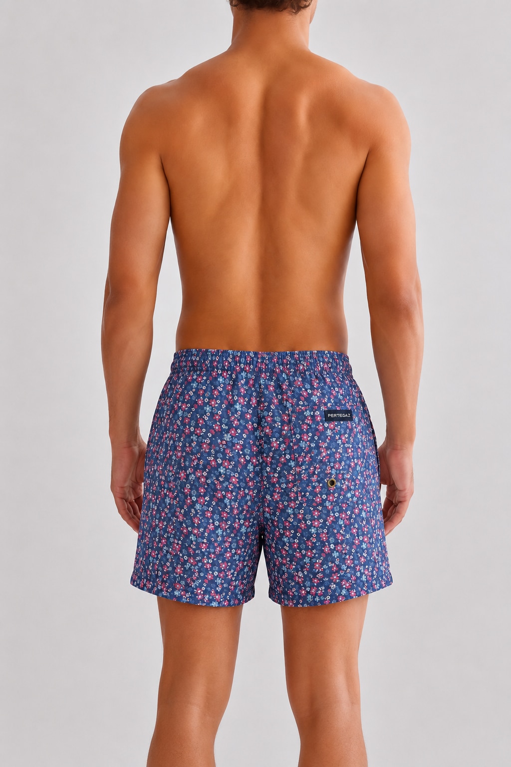 Calções de Banho com Dois Bolsos Laterais Azul-marinho-2