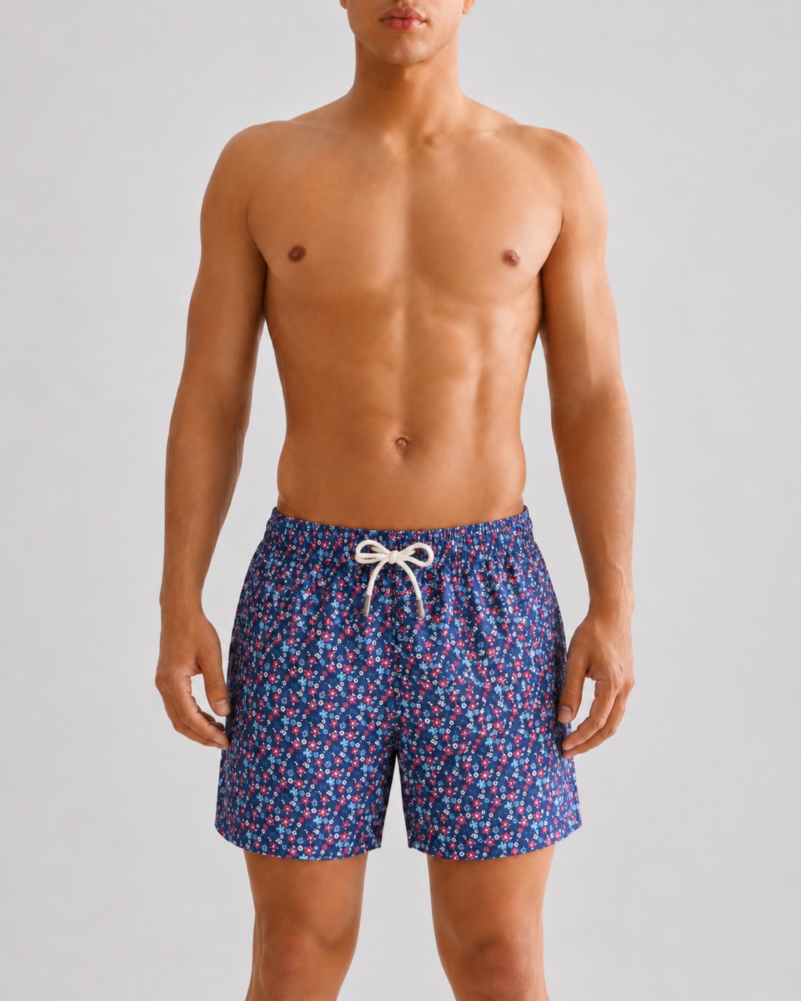 Calções de Banho com Dois Bolsos Laterais Azul-marinho-3