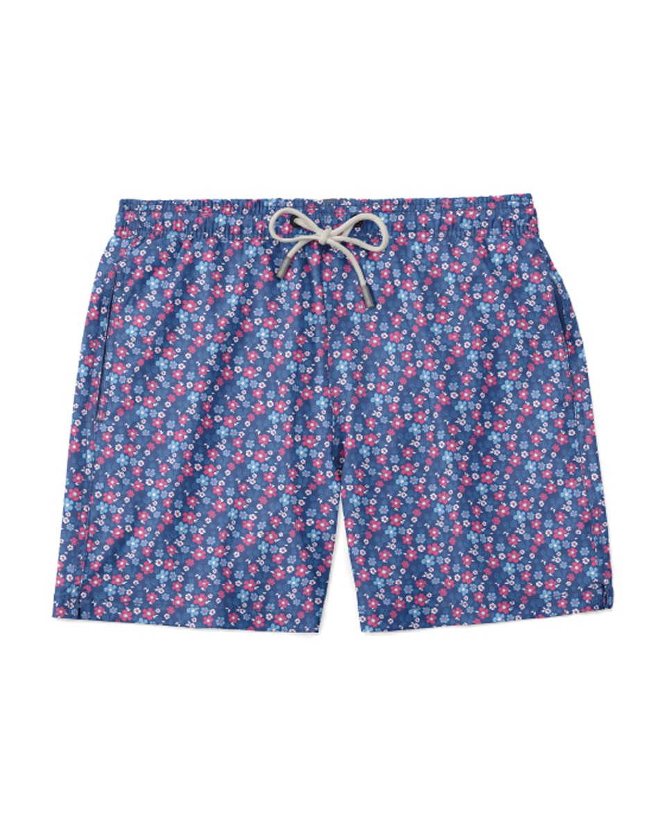Calções de Banho com Dois Bolsos Laterais Azul-marinho-4