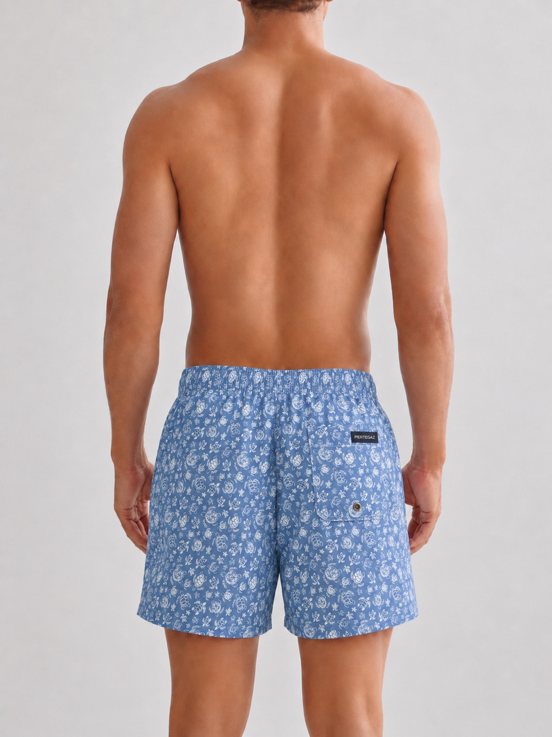 Calções de Banho com Dois Bolsos Laterais Azul-índigo-2