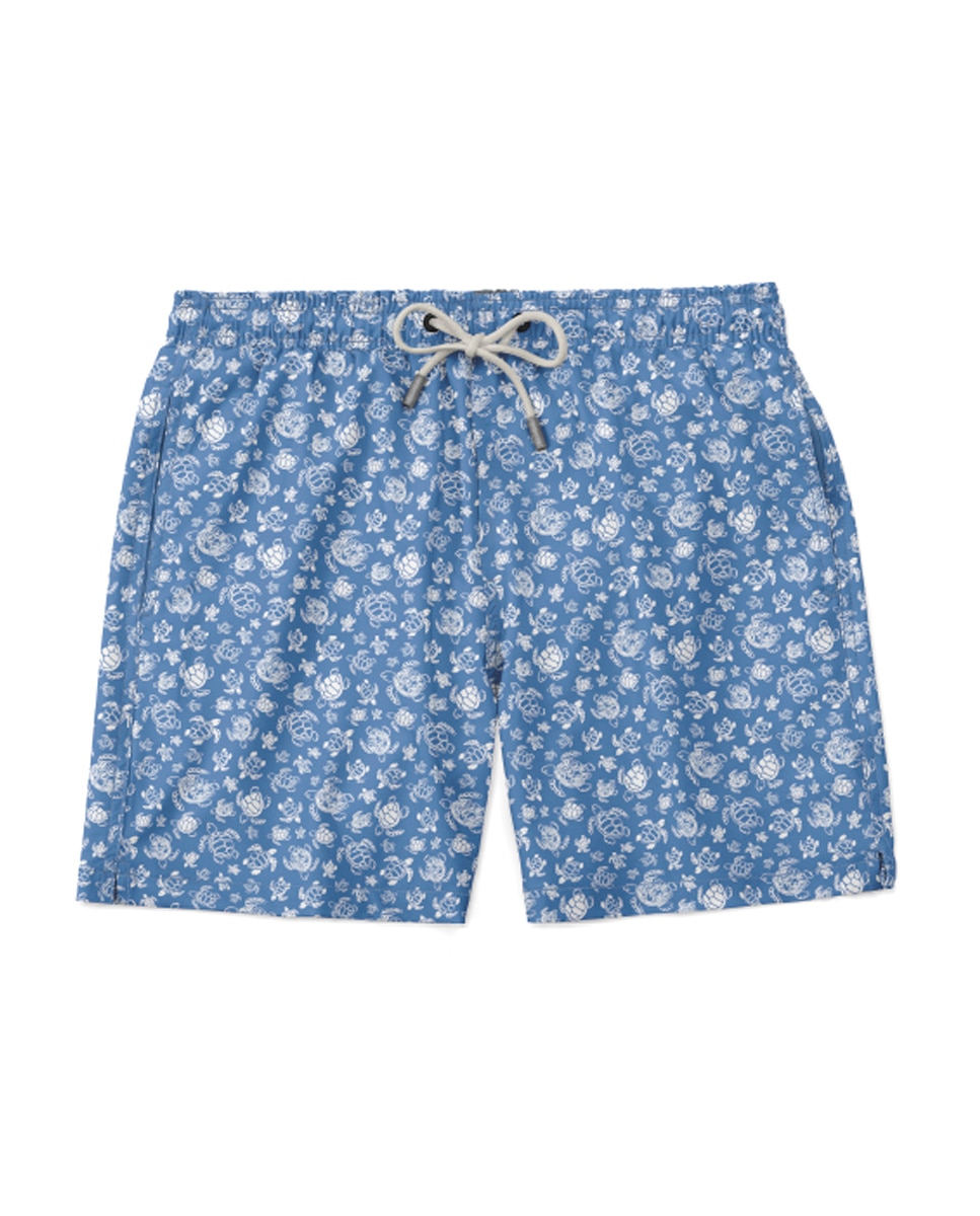 Calções de Banho com Dois Bolsos Laterais Azul-índigo-3
