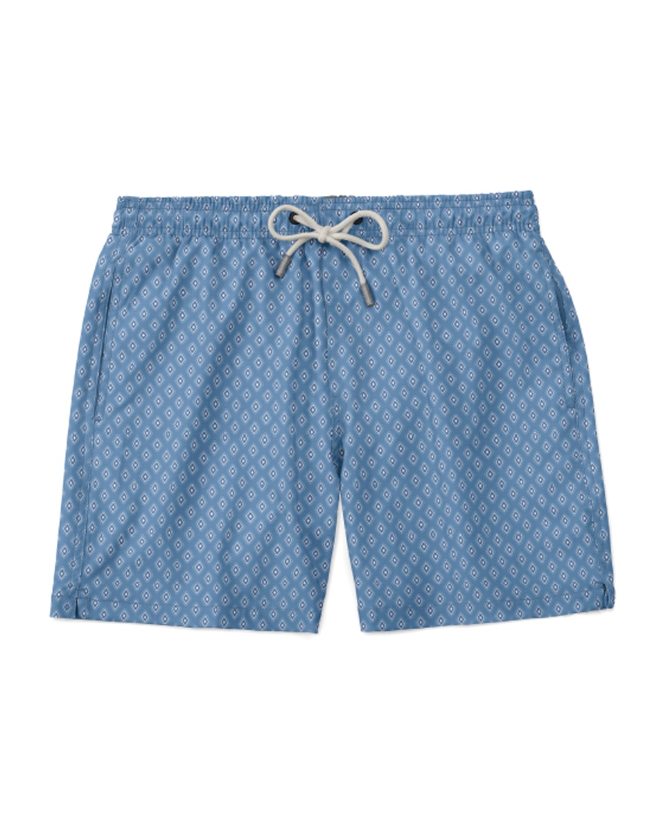 Calções de Banho com Dois Bolsos Laterais Azul-claro-3