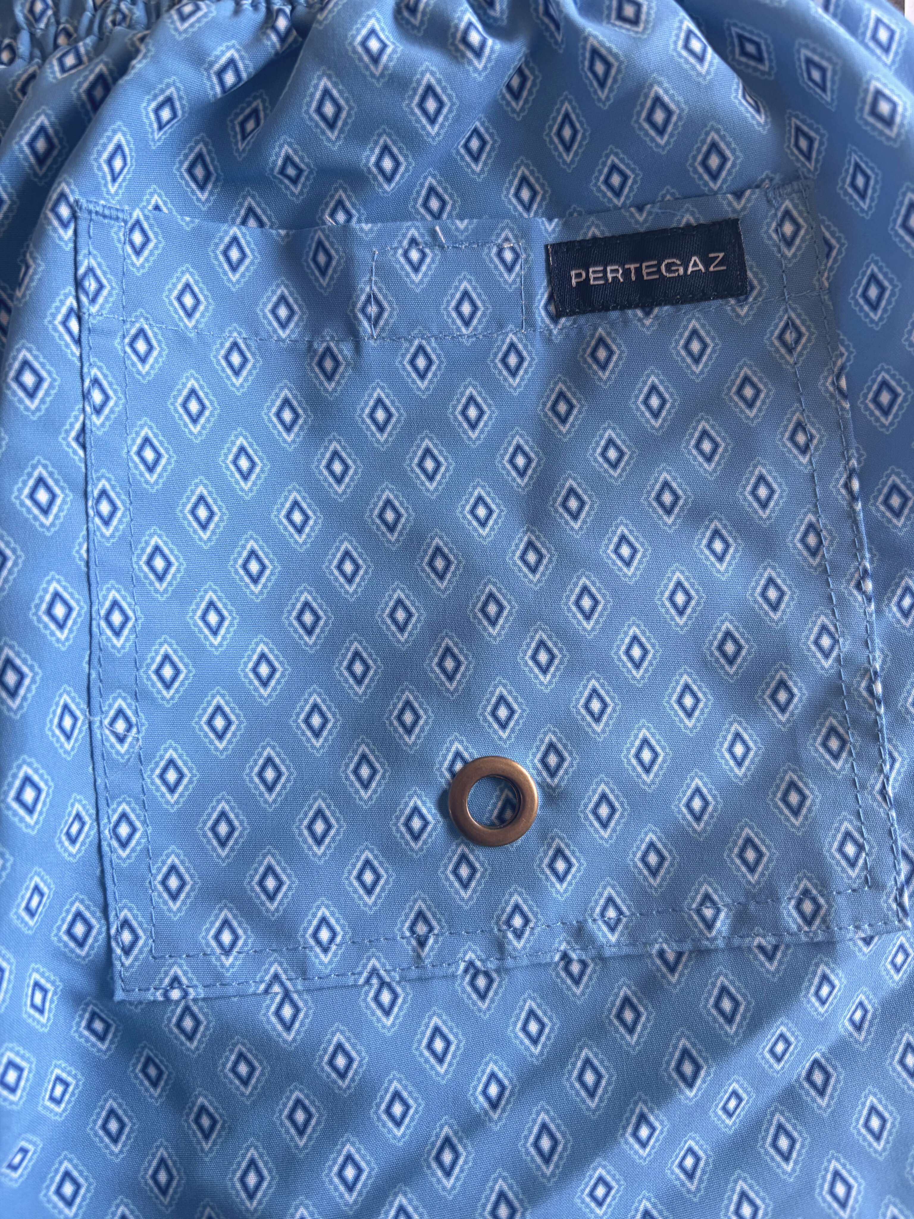Calções de Banho com Dois Bolsos Laterais Azul-claro-4