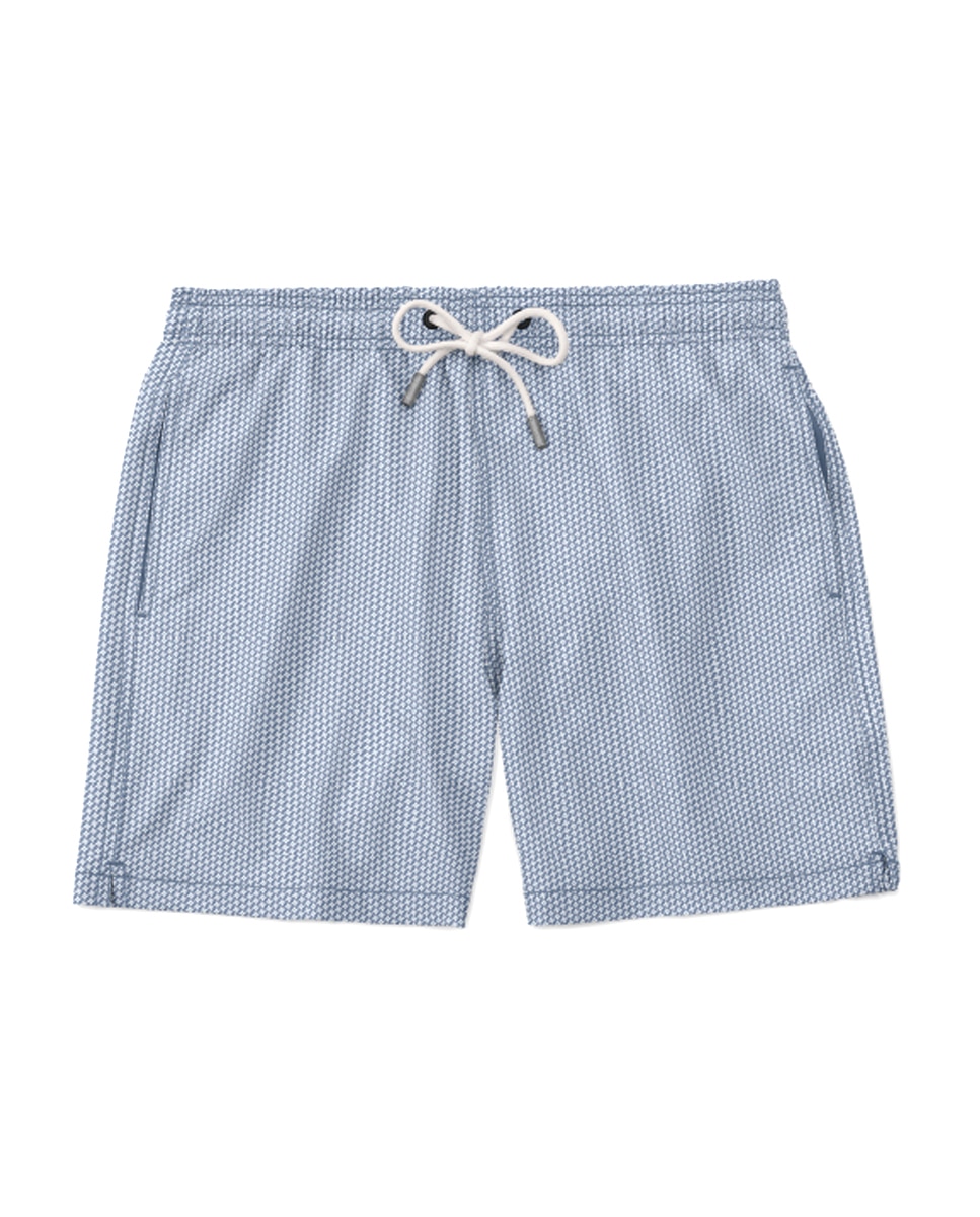 Calções de Banho com Dois Bolsos Laterais Azul-claro-3
