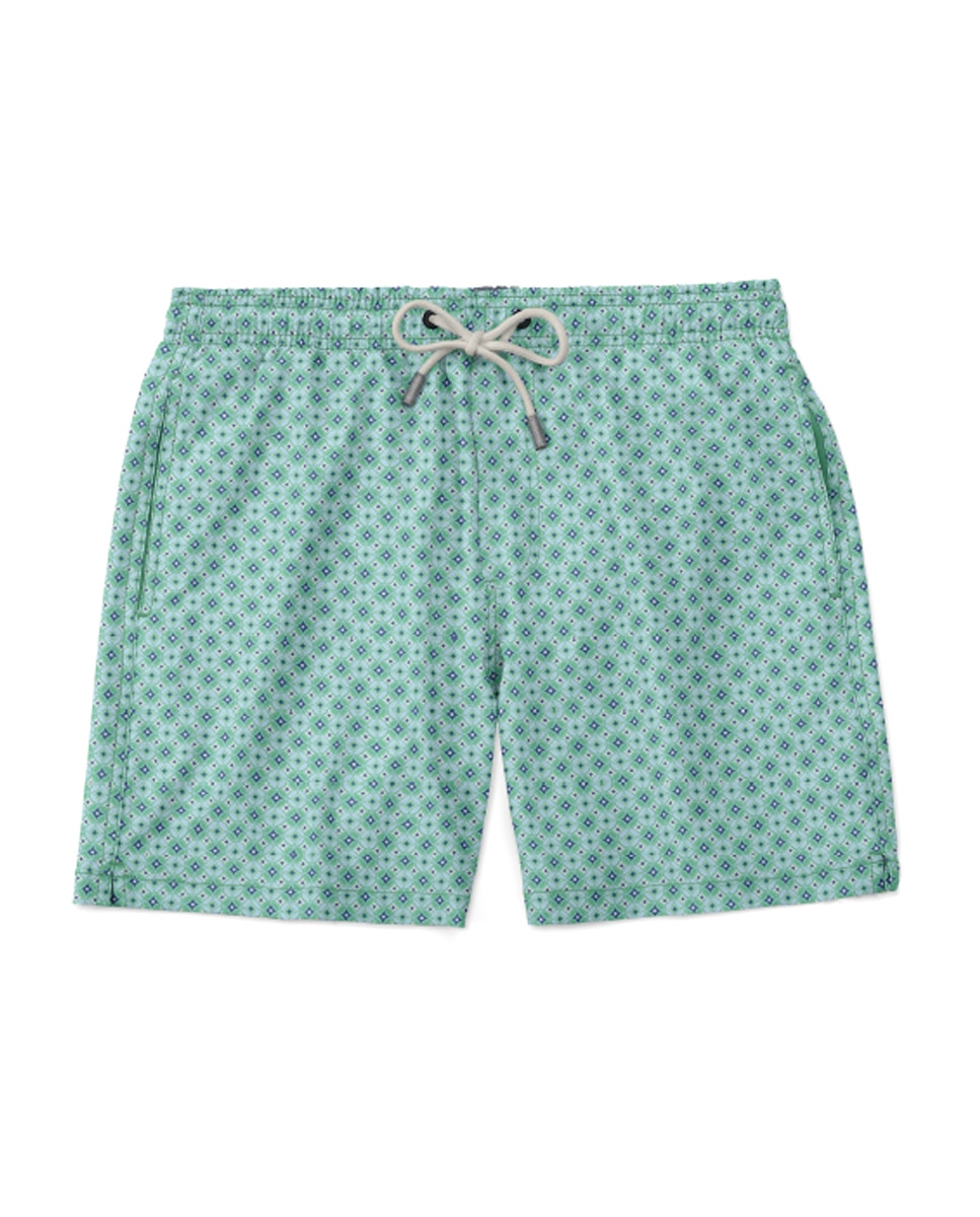 Calções de Banho com Dois Bolsos Laterais Verde-3