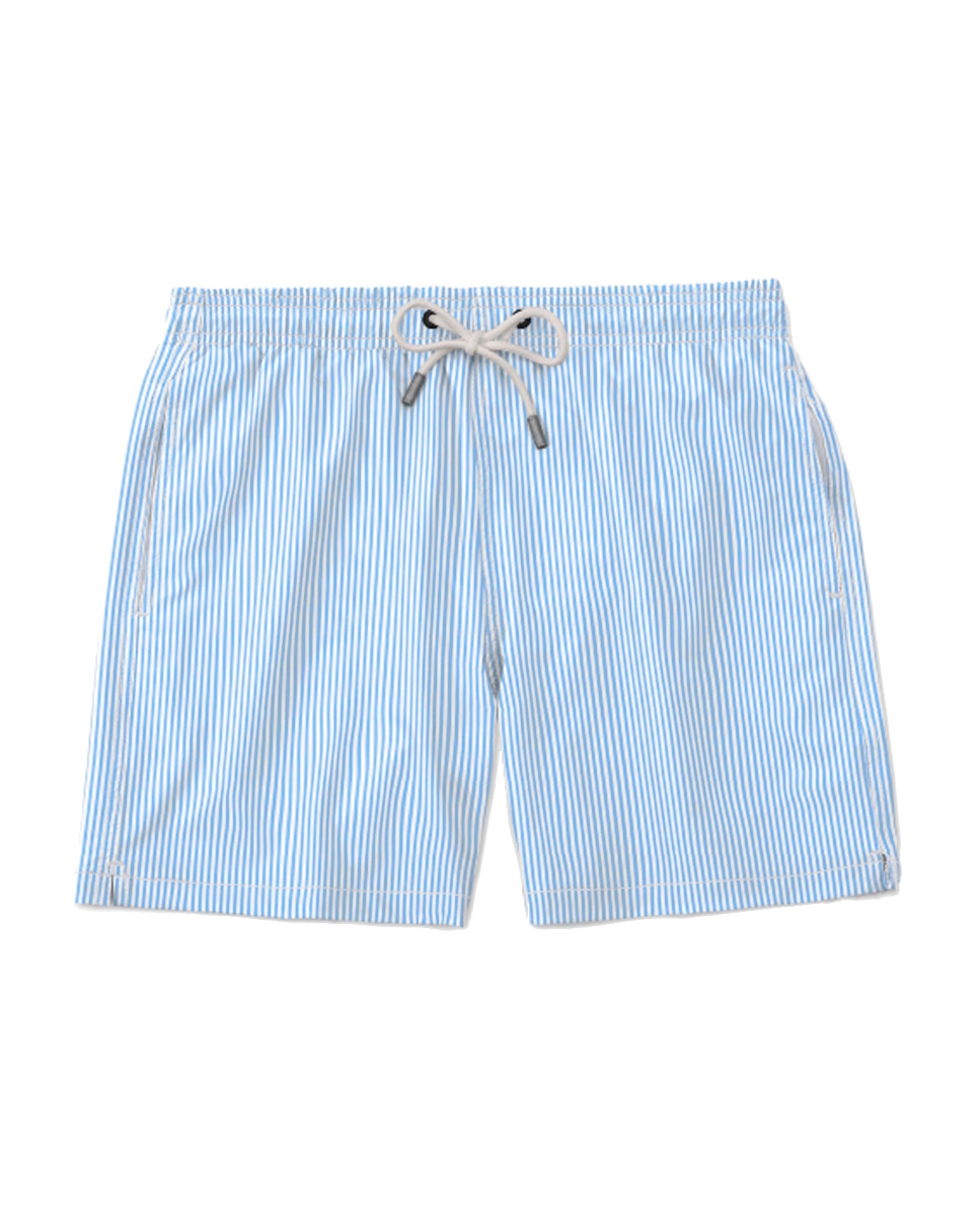 Calções de Banho com Dois Bolsos Laterais Azul-claro-3