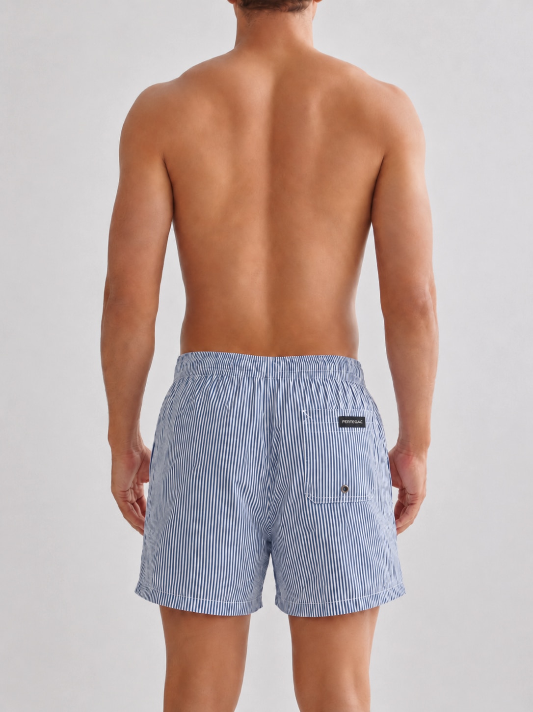 Calções de Banho com Dois Bolsos Laterais Azul-marinho-2