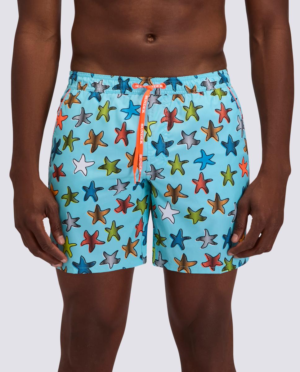 Imagem 0 de Calções de Banho em Poliéster Reciclado Repreve 16" com Estrelas