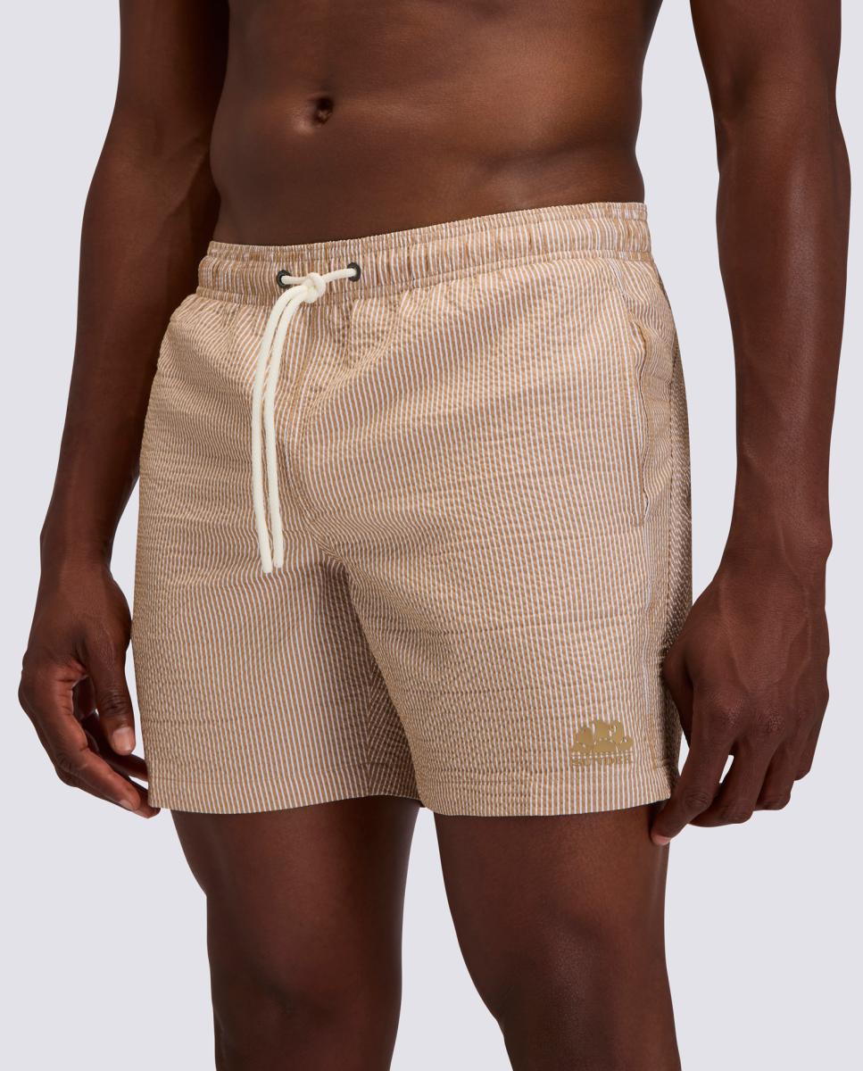Calções de Banho às Riscas com Arco-Íris Tom sobre Tom 15" Goldenwave Estampado-3