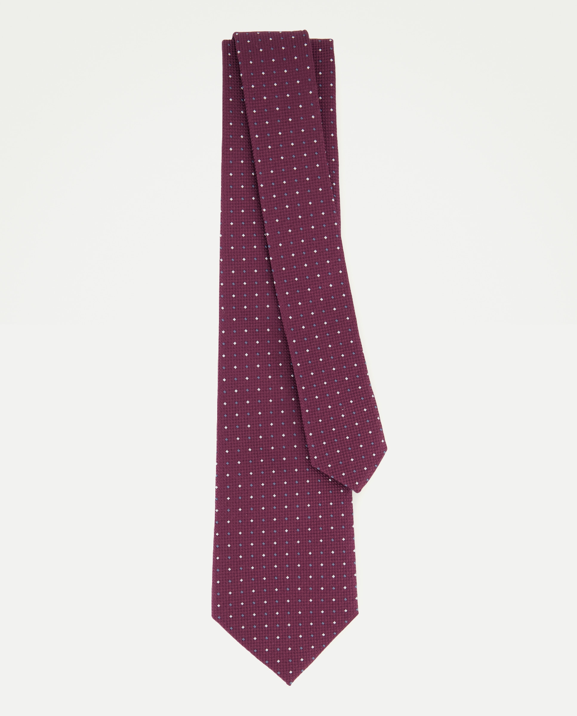 Imagen 2 de Corbata de seda con diamantes. - Dustin - Burdeos Burdeos