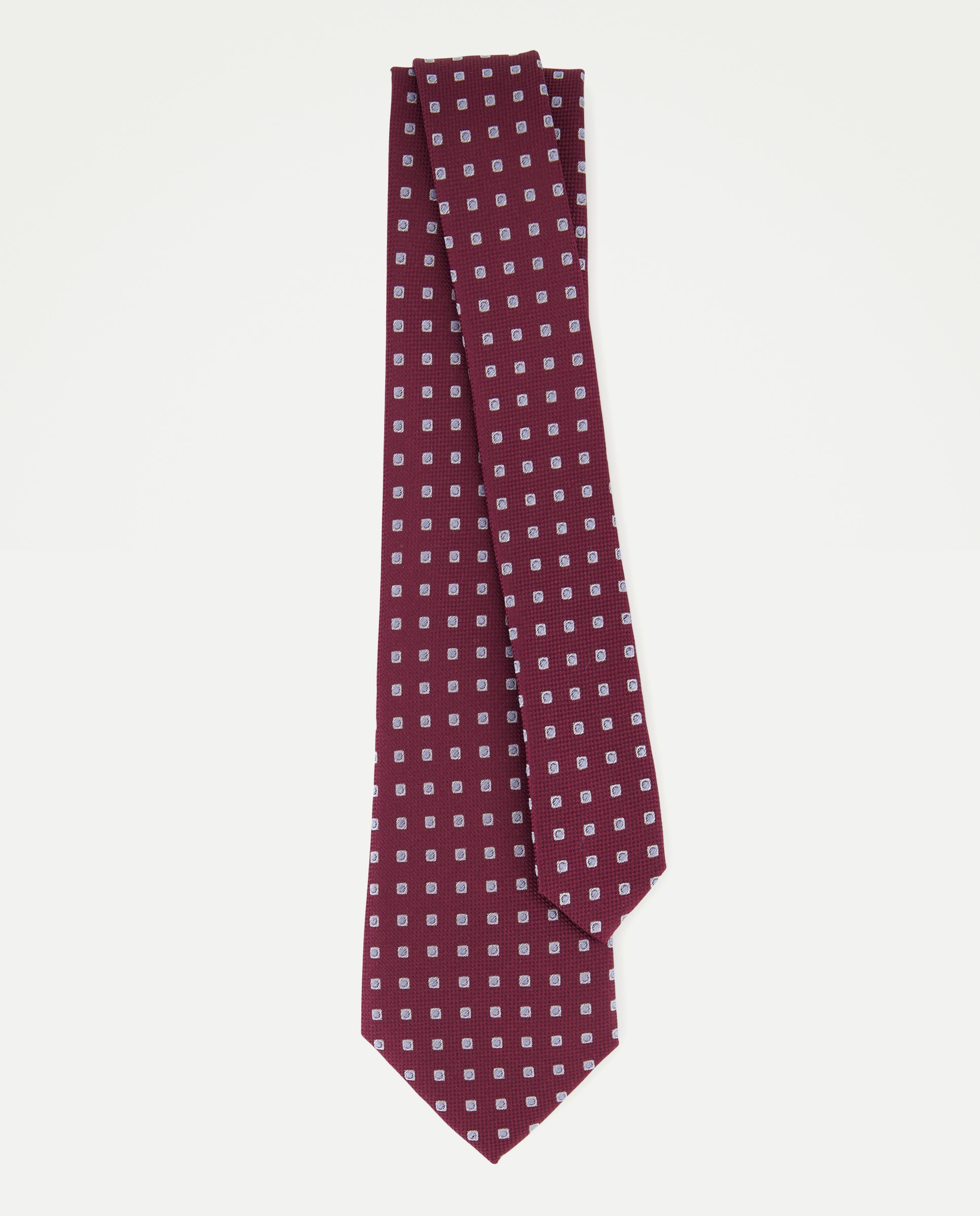 Estojo com Gravata de Seda, Botões de Punho e Lenço Vermelho-2