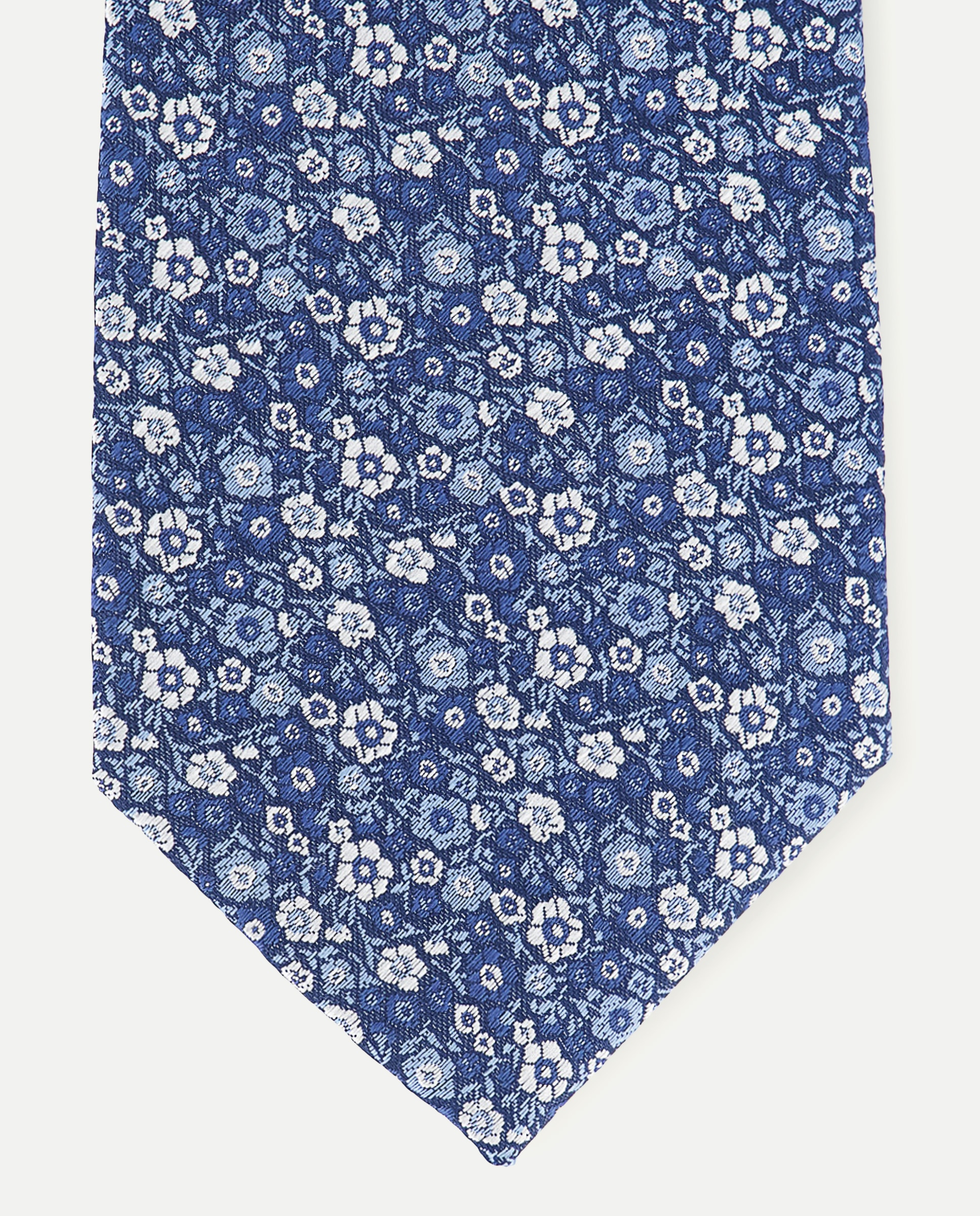 Imagen 0 de Corbata de colección antimanchas con estampado de flor. Azul