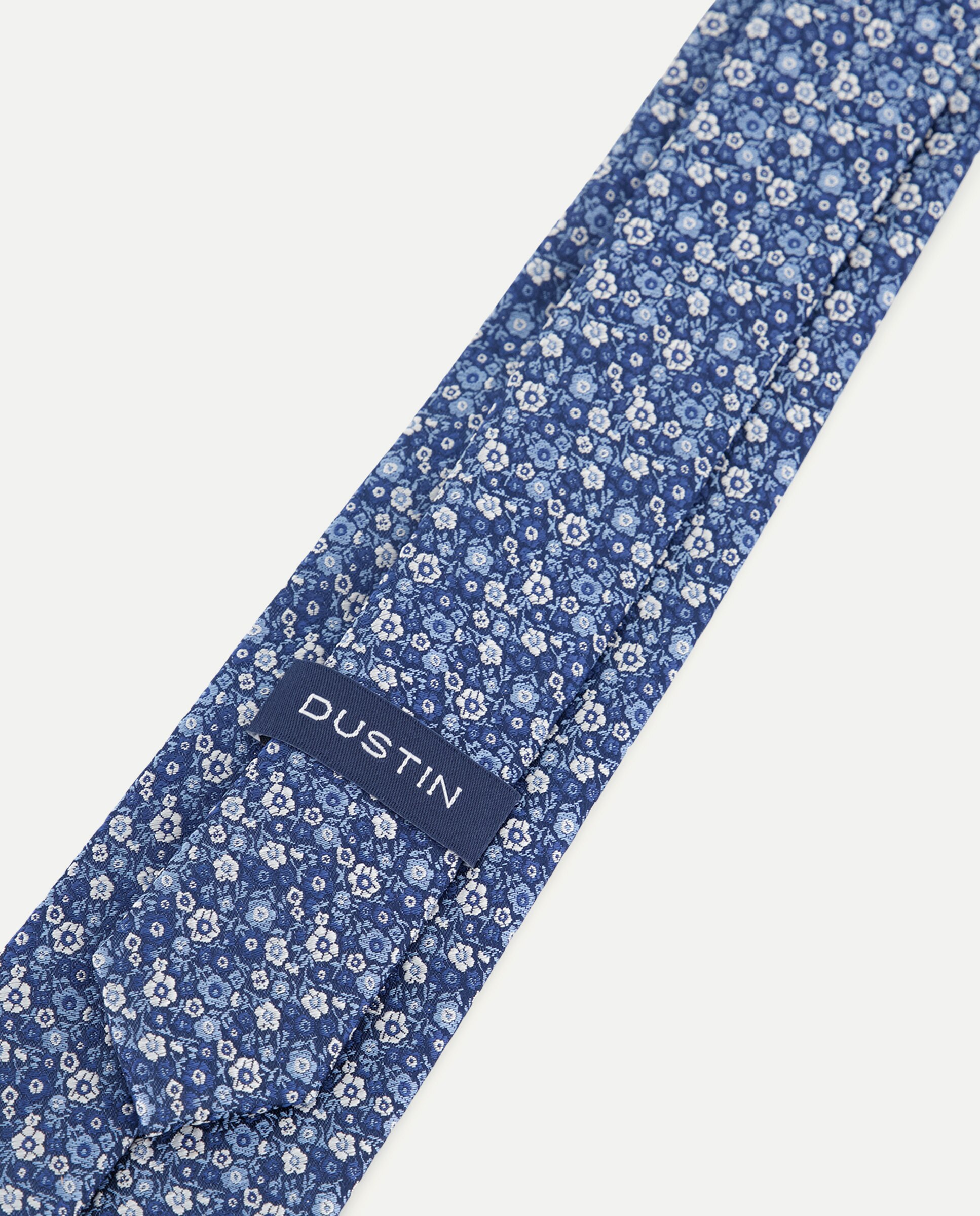 Corbata de colección antimanchas con estampado de flor. - Dustin - Azul Azul-3