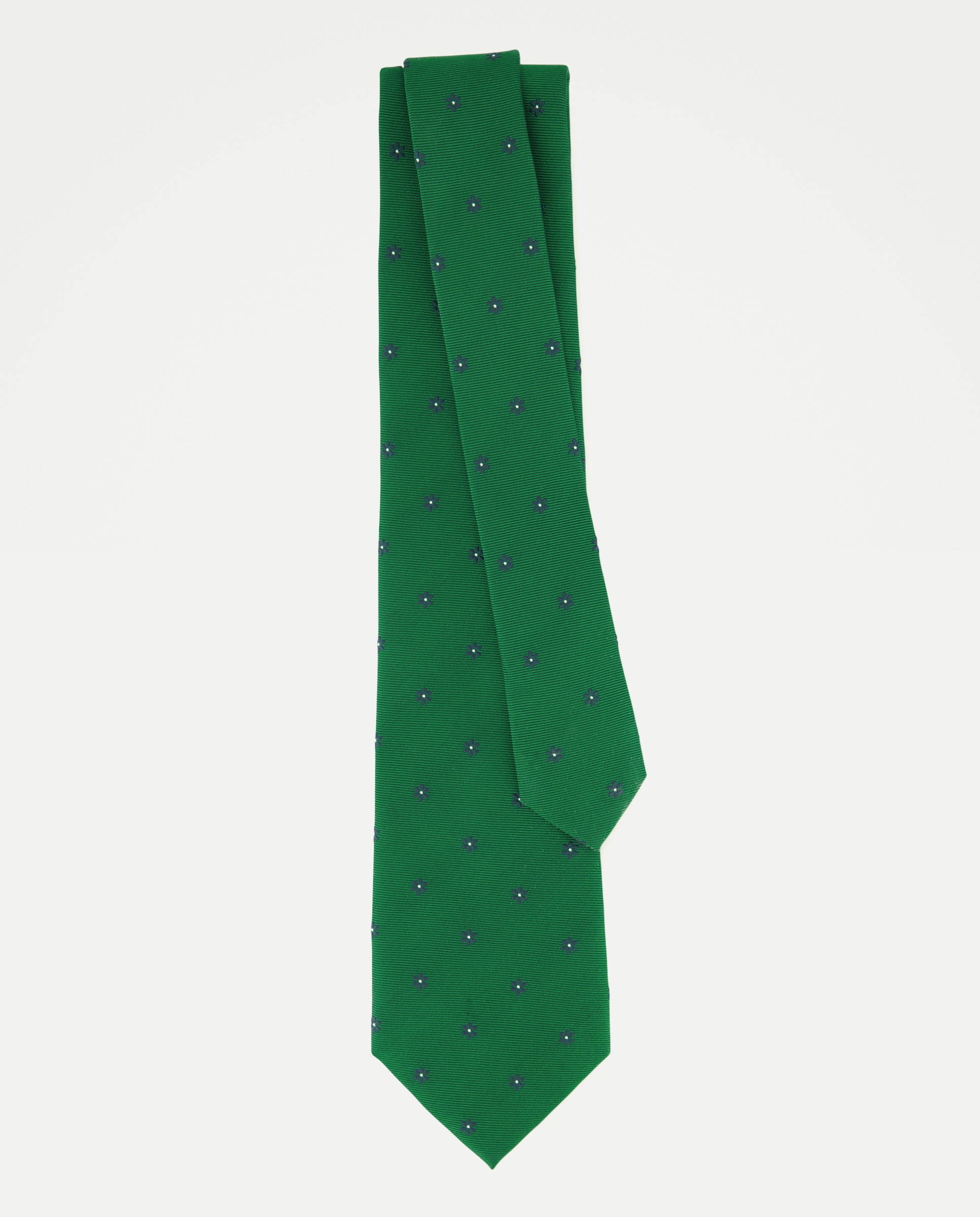 Gravata de Coleção Antimanchas com Estampado Floral Verde-2