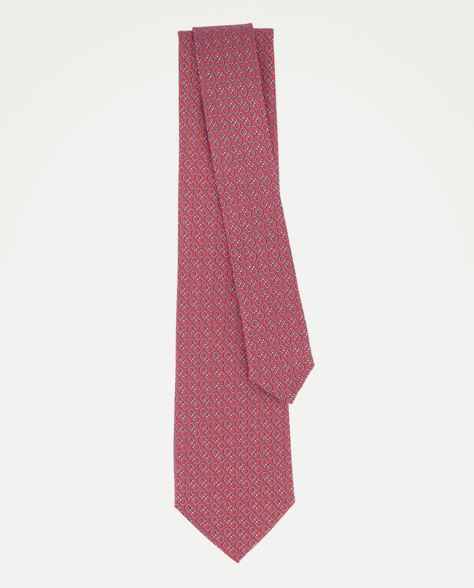 Gravata de Coleção Antimanchas com Estampado de Ferradura Vermelho-2