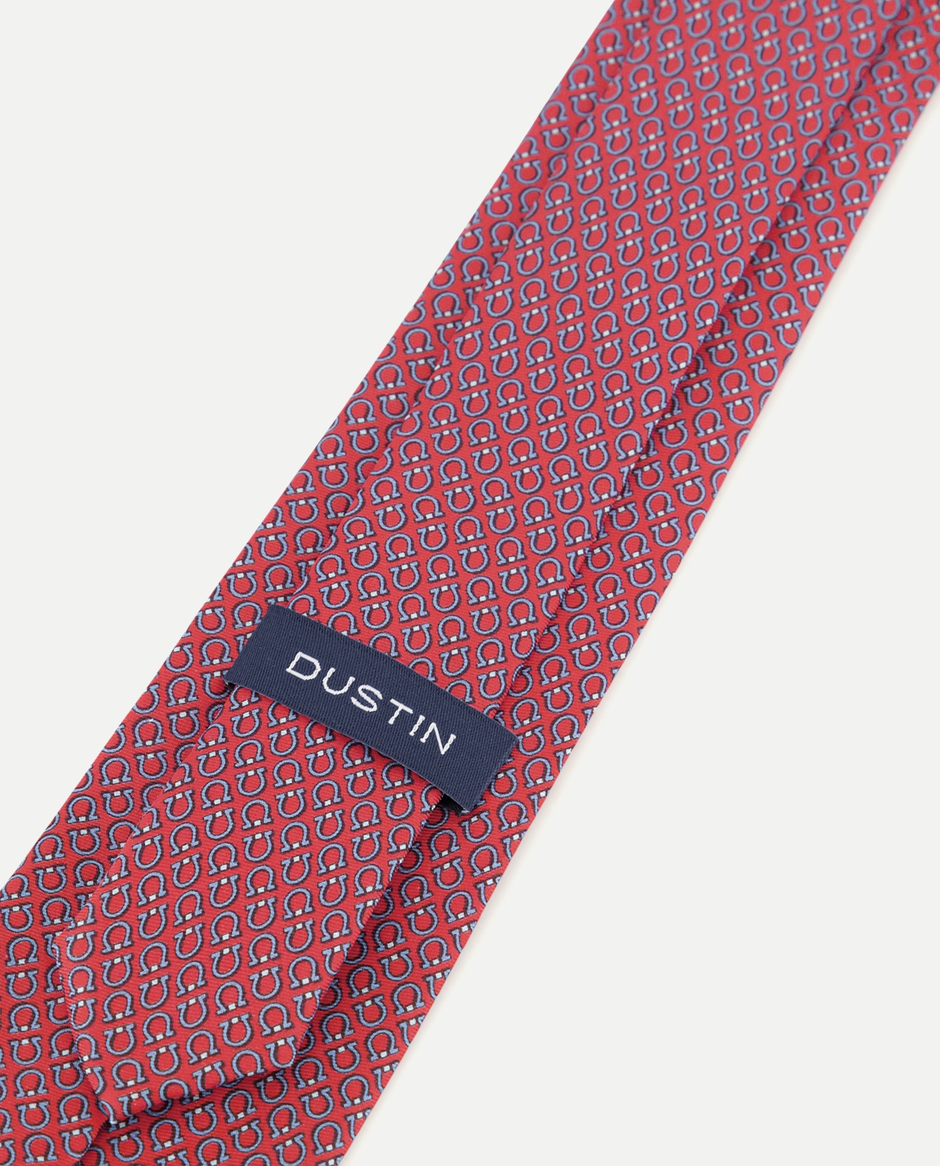 Gravata de Coleção Antimanchas com Estampado de Ferradura Vermelho-3