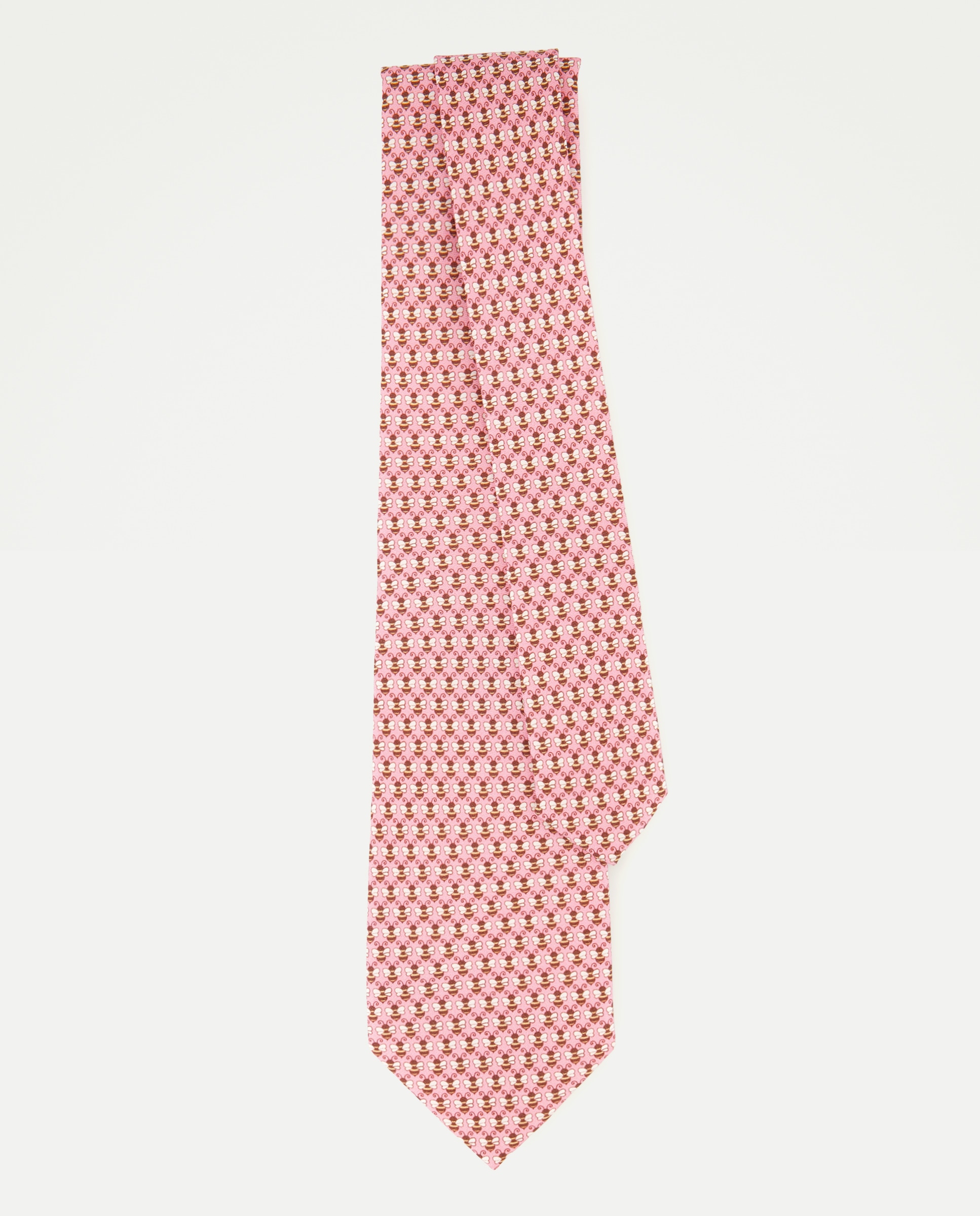 Gravata de Coleção Antimanchas com Estampado de Abelhas Rosa-2