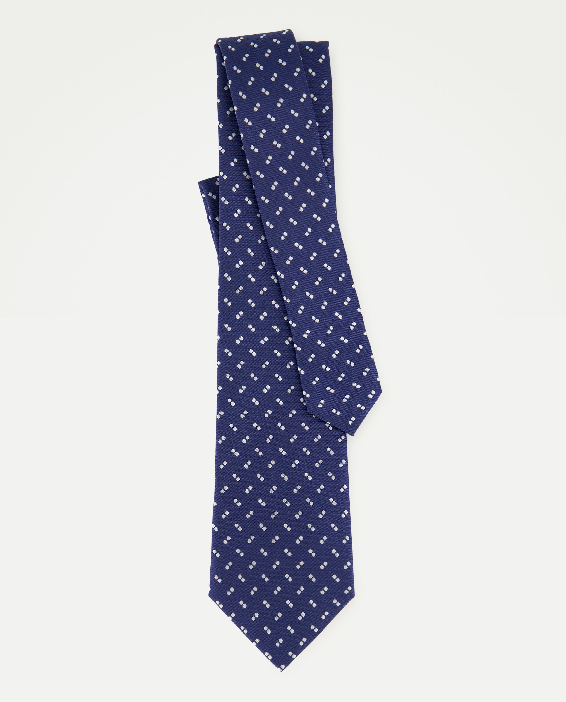 Corbata de seda con estructura. - Dustin - Azul marino Azul marino-2