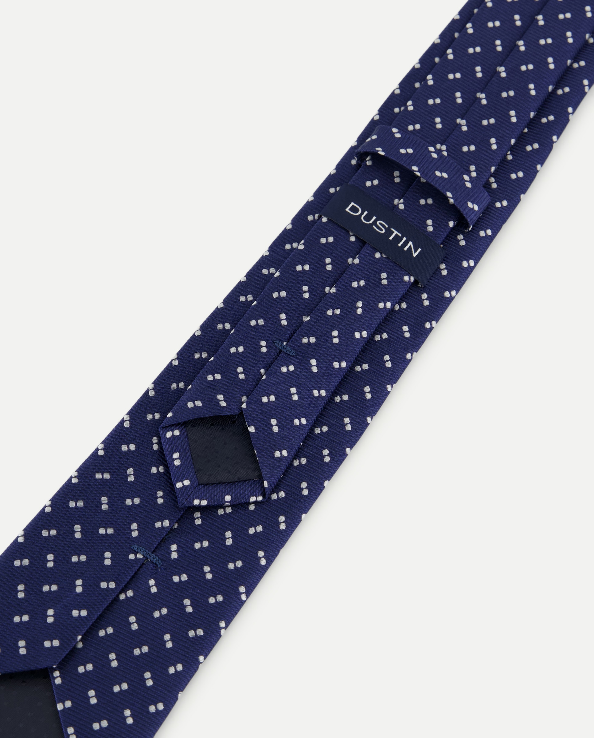 Corbata de seda con estructura. - Dustin - Azul marino Azul marino-3