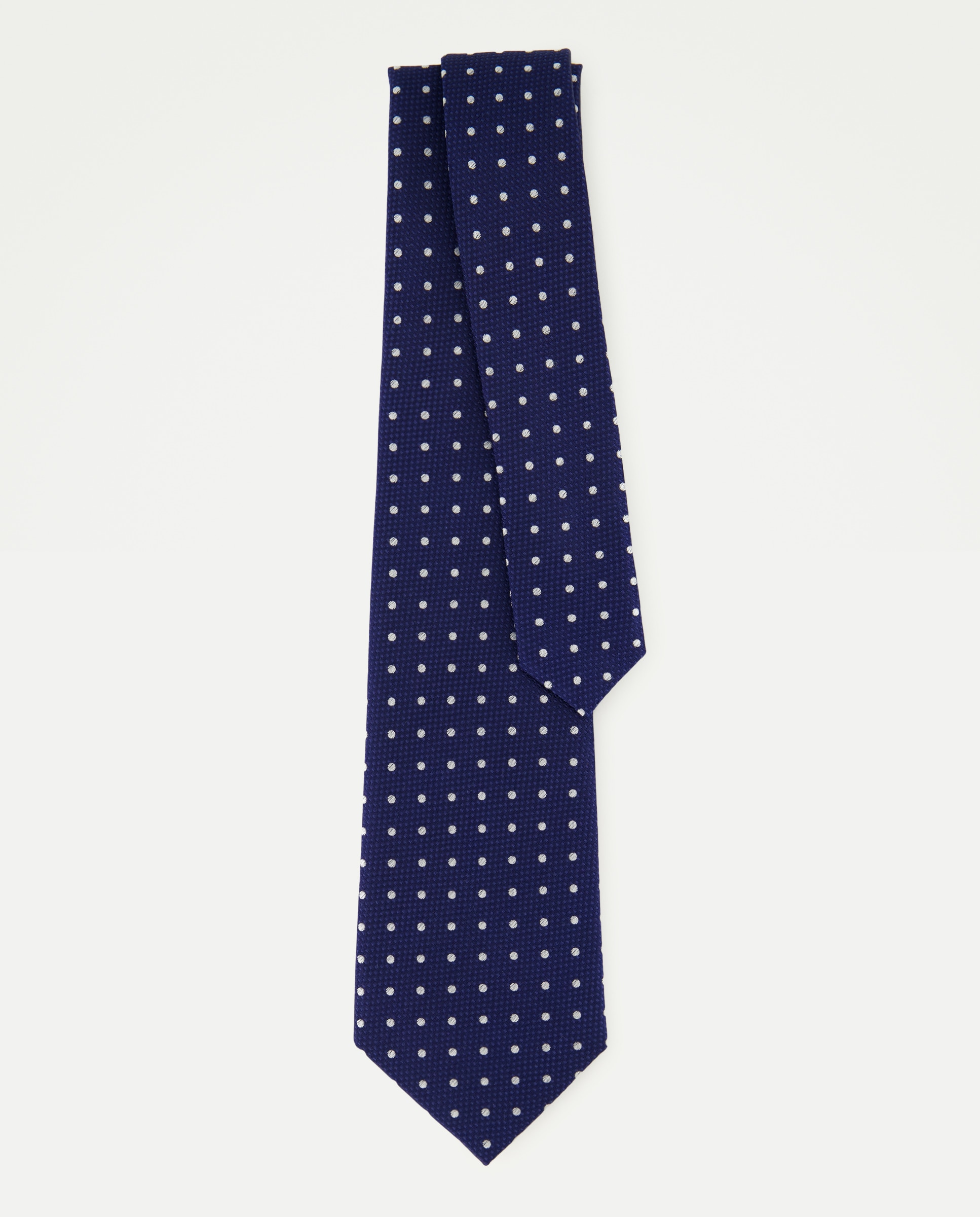 Corbata de seda de topos. - Dustin - Azul marino Azul marino-2