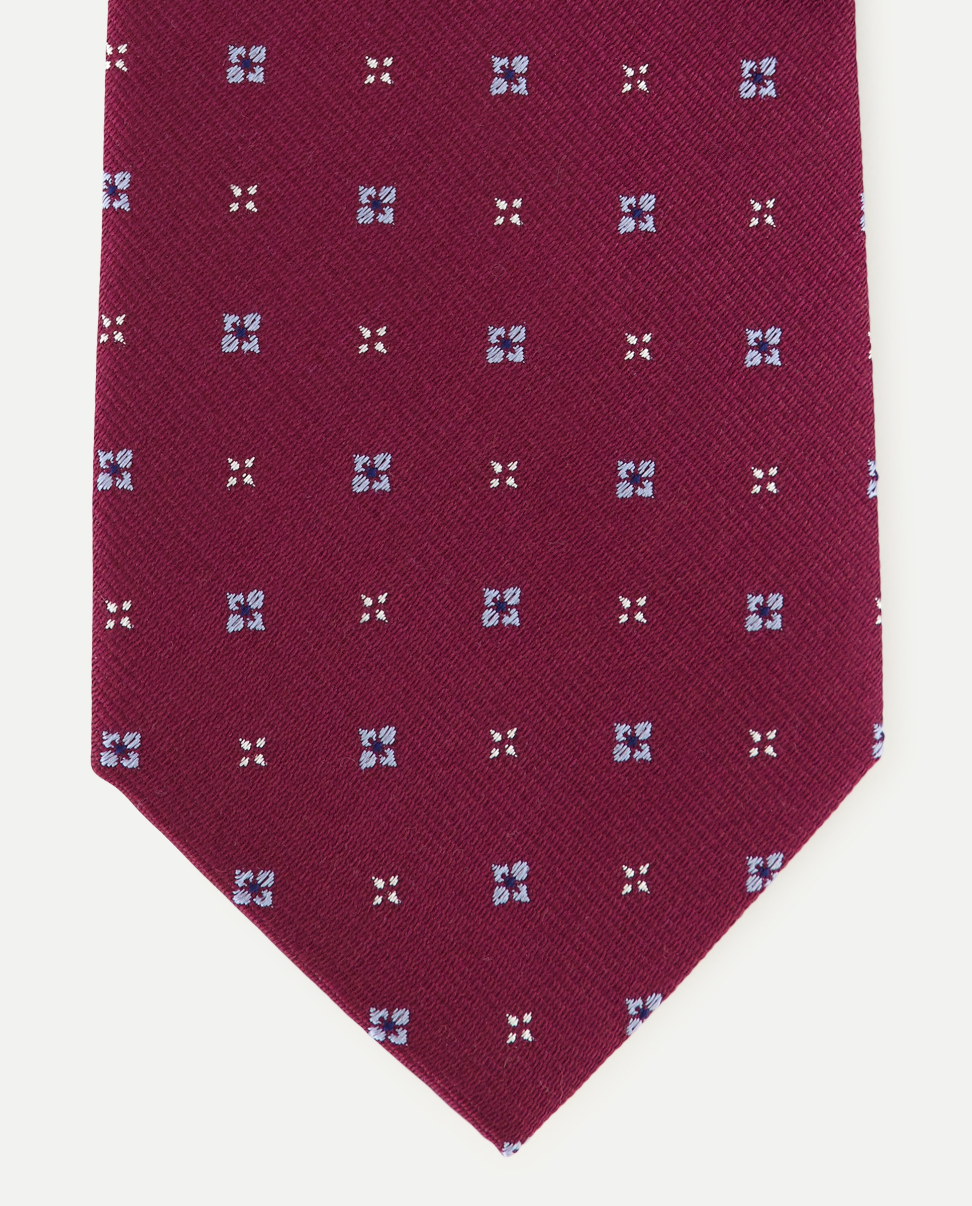 Corbata de seda de flores. - Dustin - Burdeos Burdeos-1