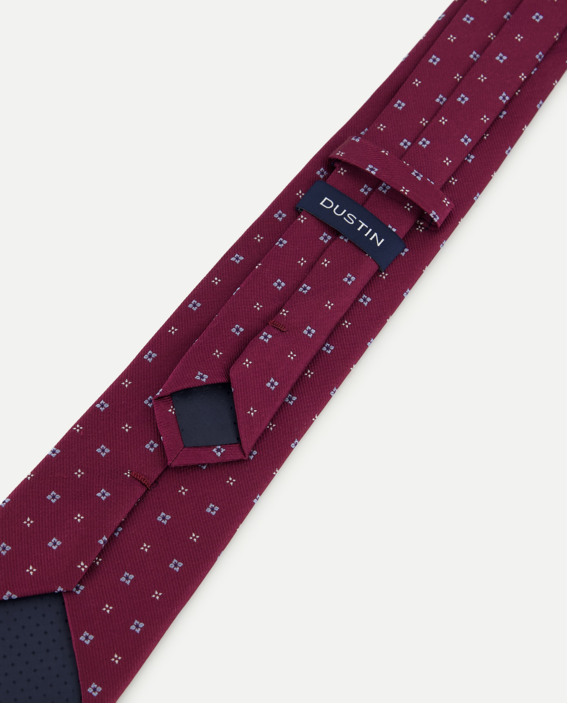 Corbata de seda de flores. - Dustin - Burdeos Burdeos-3