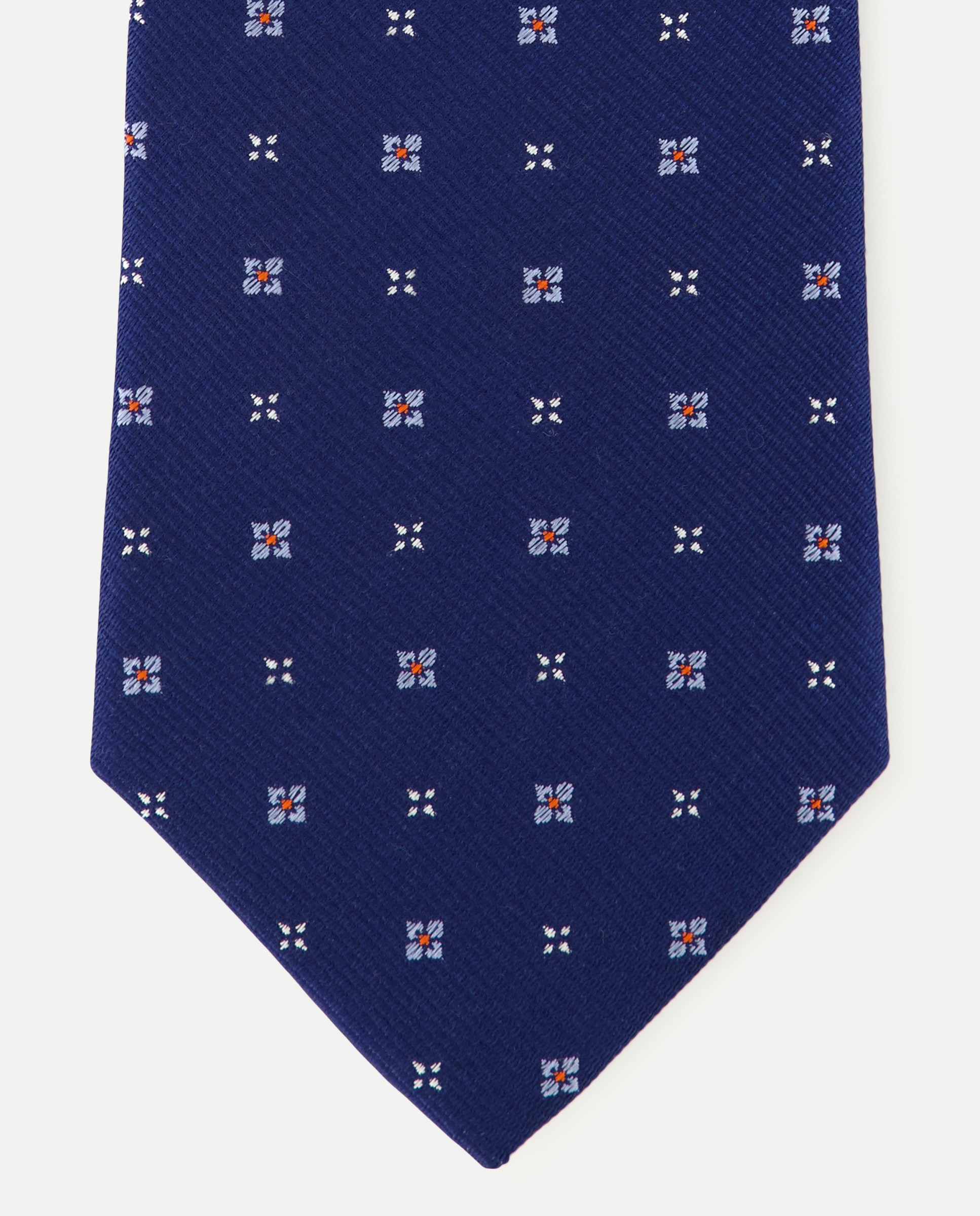 Corbata de seda de flores. - Dustin - Azul marino Azul marino-1