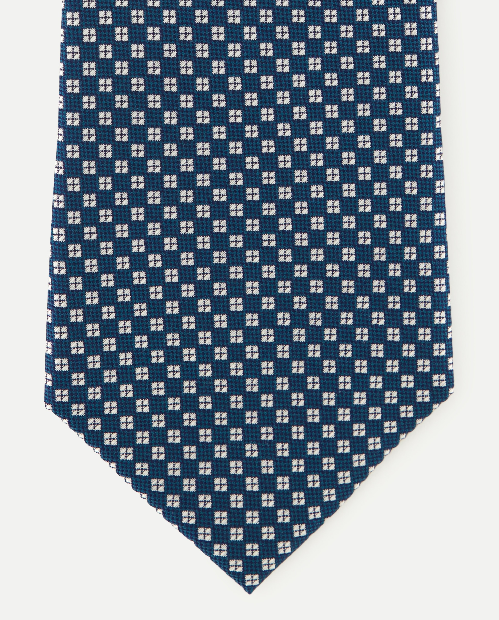 Corbata de seda de cuadros. - Dustin - Verde Verde-1