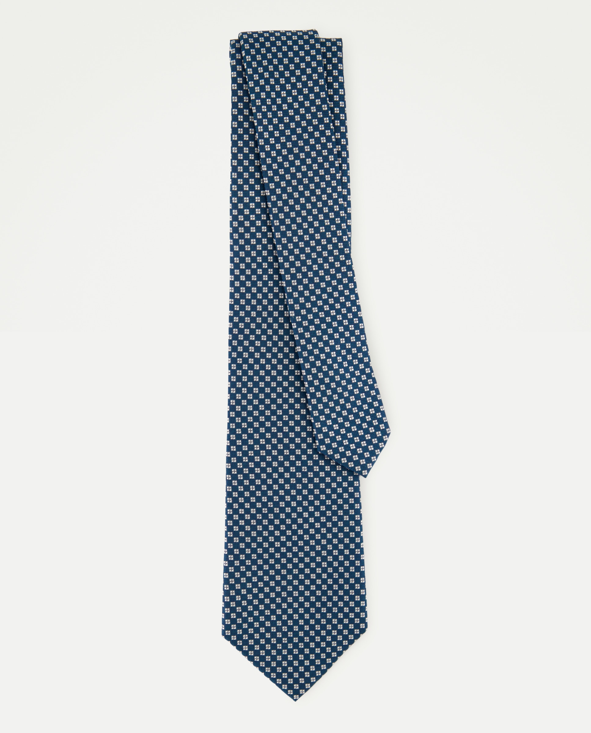 Corbata de seda de cuadros. - Dustin - Verde Verde-2