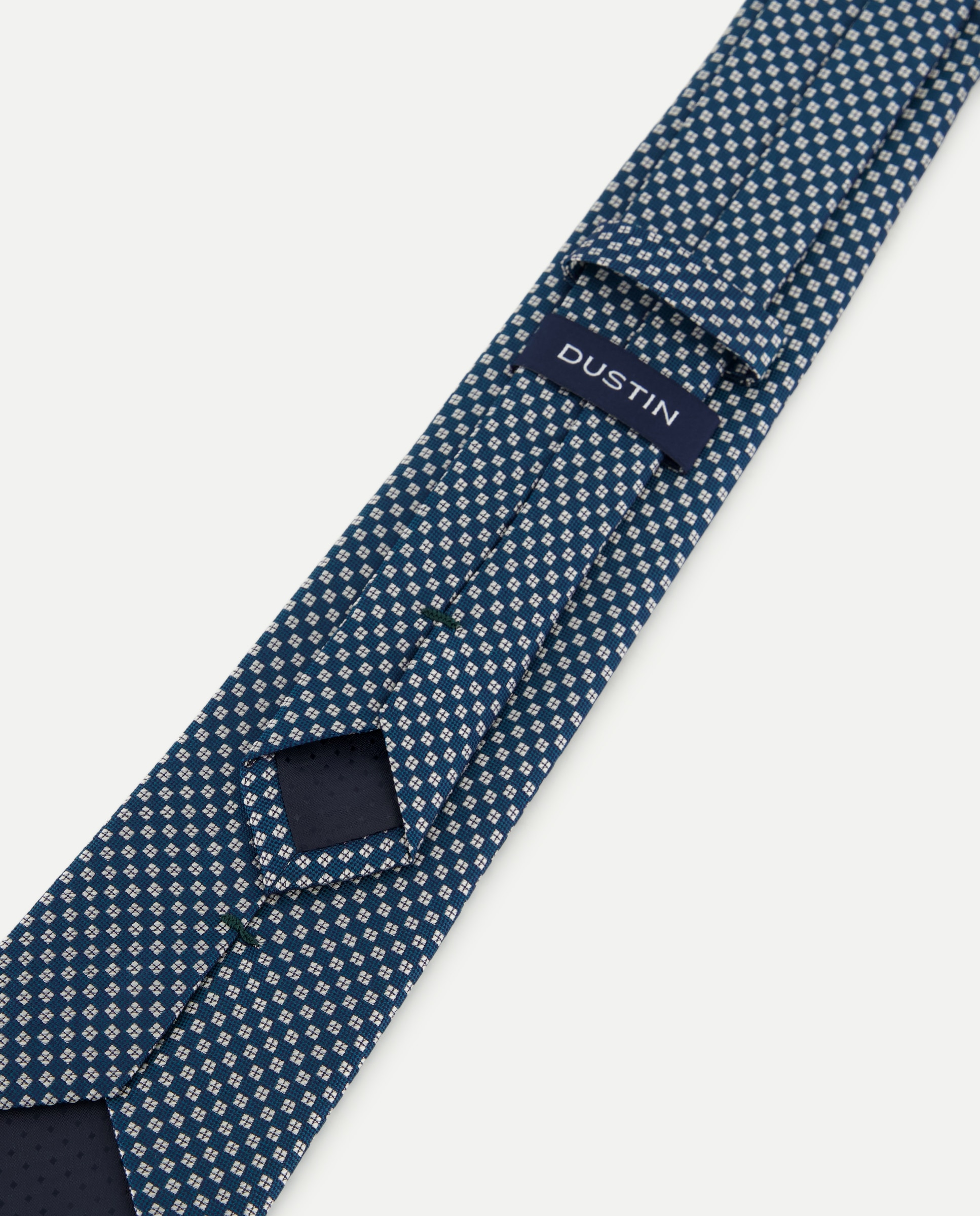 Corbata de seda de cuadros. - Dustin - Verde Verde-3