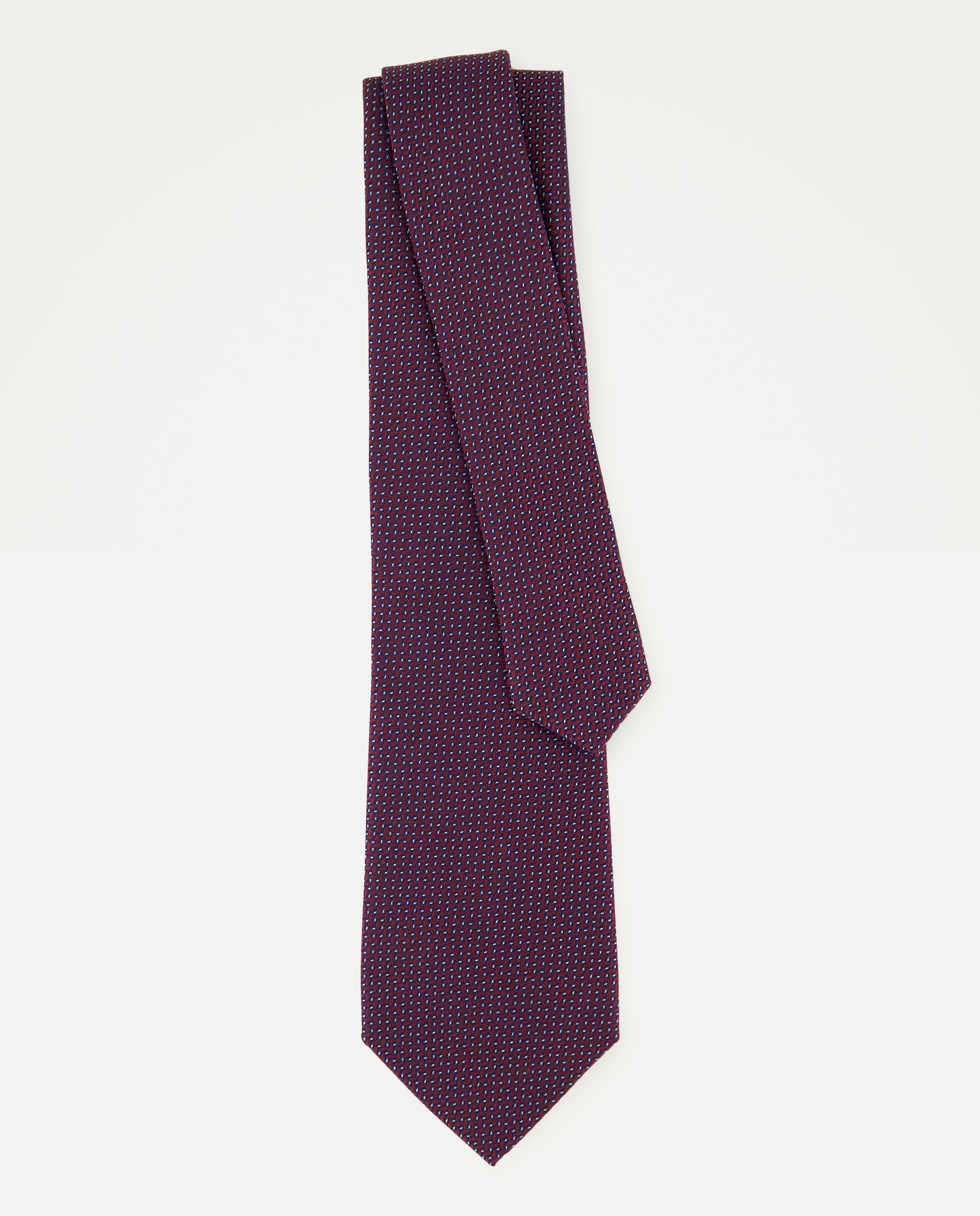 Corbata de seda con estructura. - Dustin - Burdeos Burdeos-2