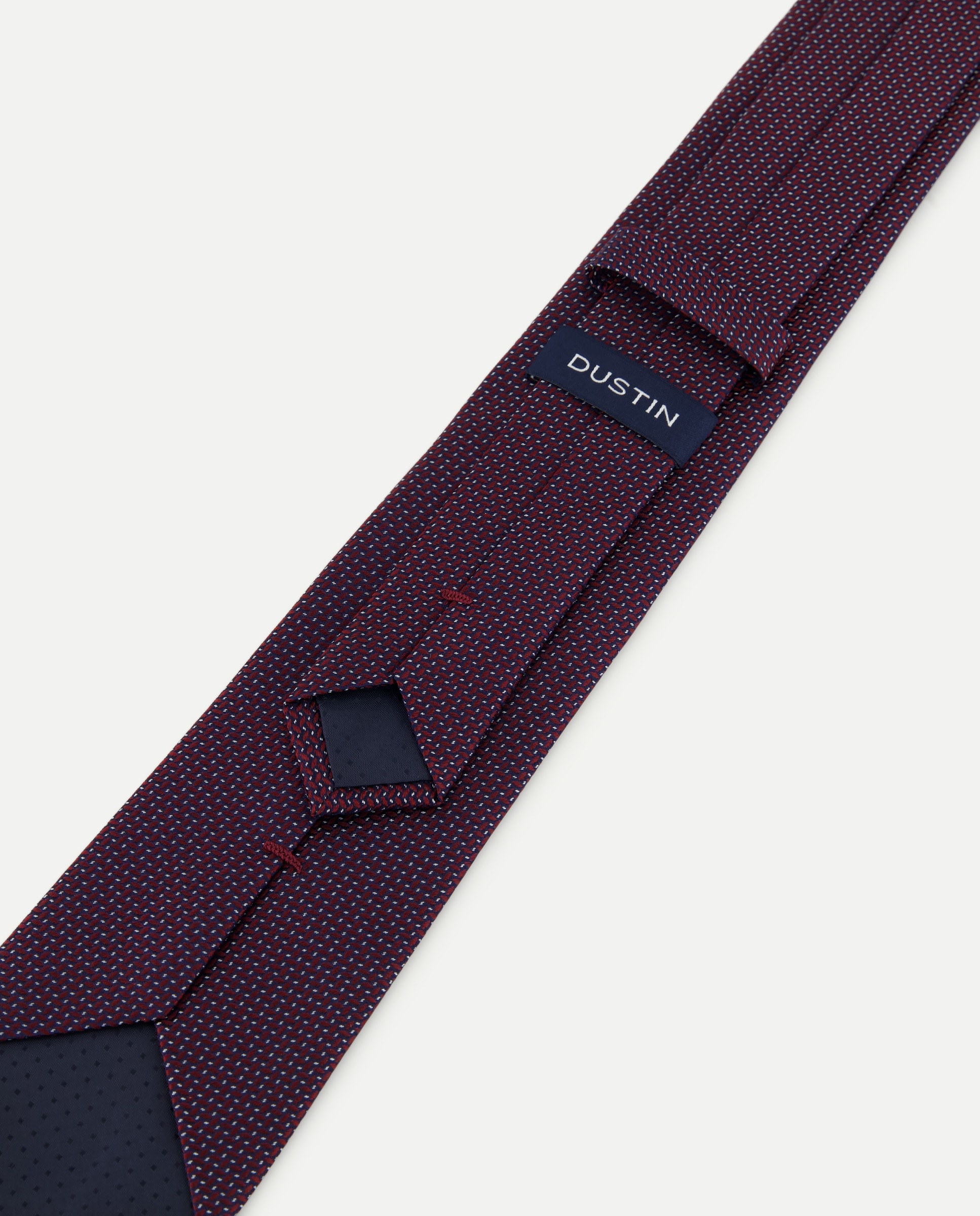 Corbata de seda con estructura. - Dustin - Burdeos Burdeos-3