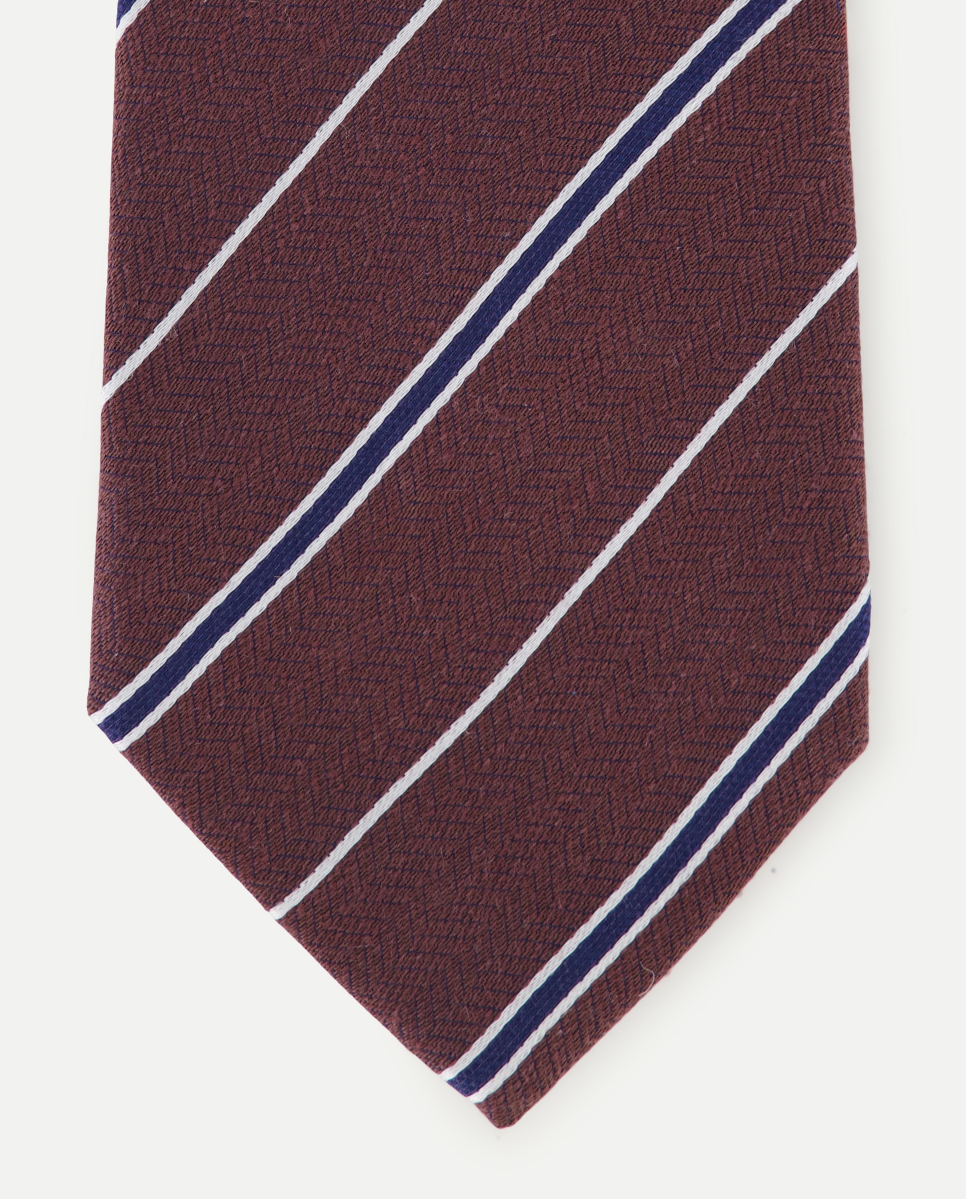 Corbata antimanchas con motivo de rayas. - Dustin - Marrón Marrón-1