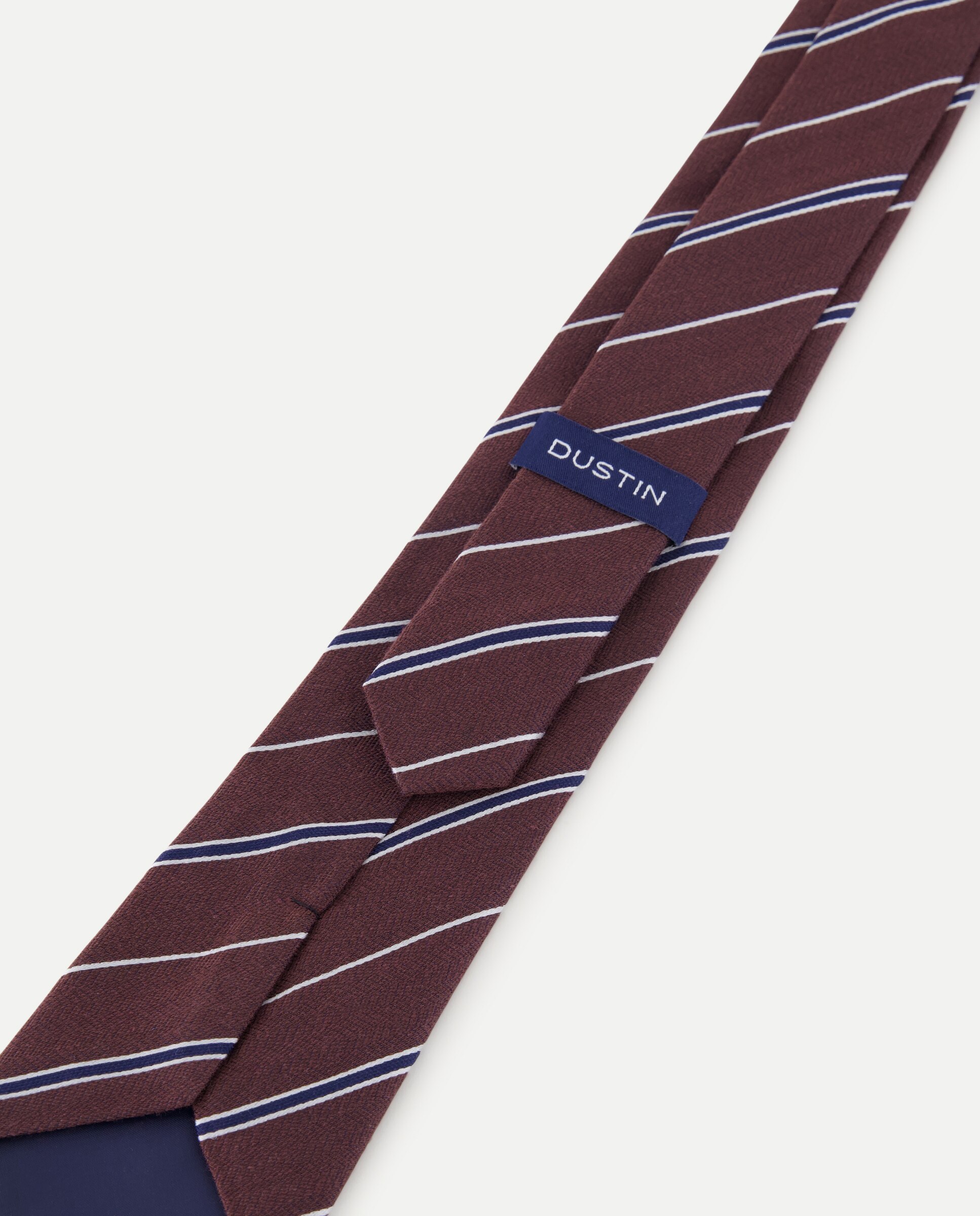 Corbata antimanchas con motivo de rayas. - Dustin - Marrón Marrón-3