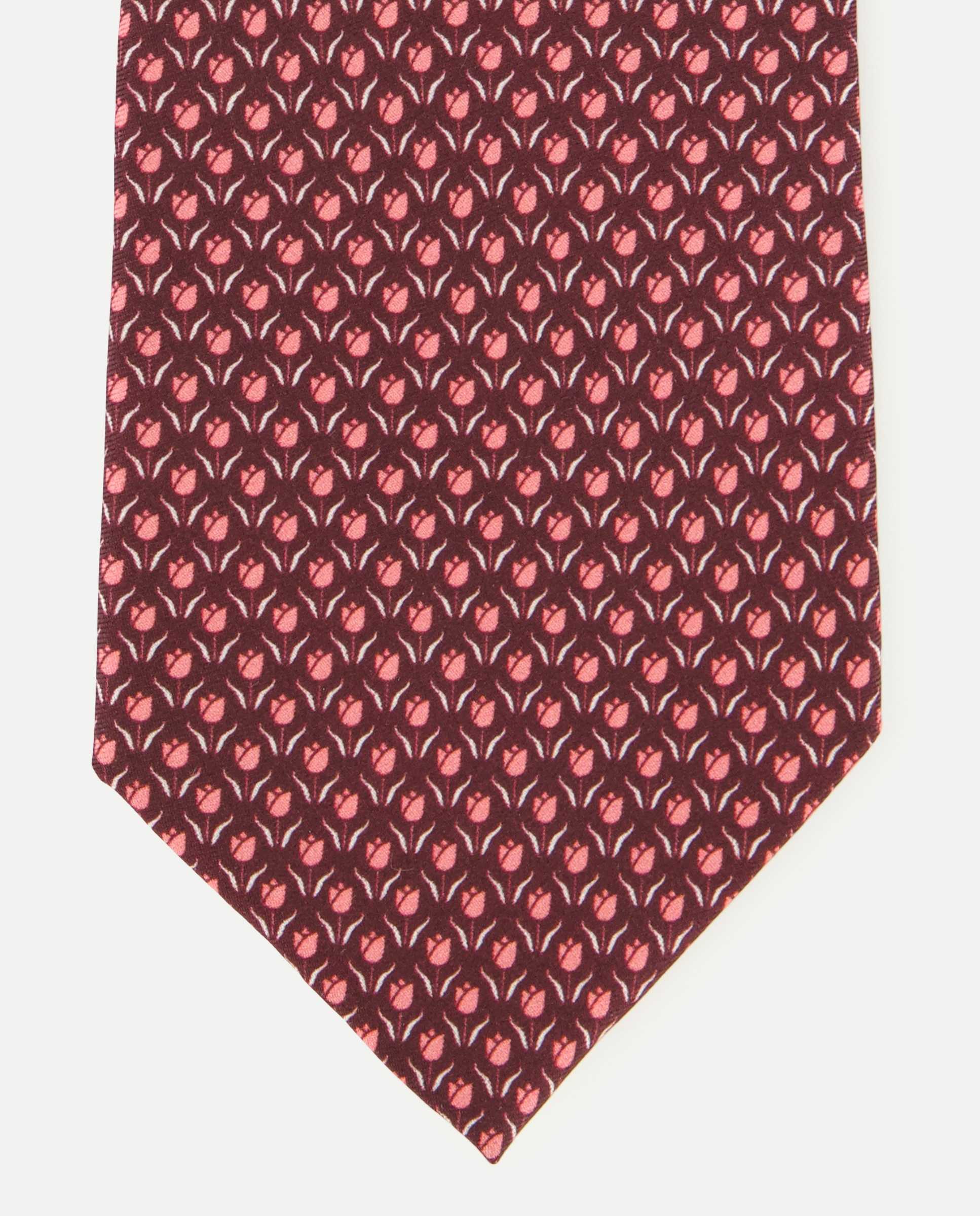 Imagem 0 de Gravata Antimanchas com Desenho de Tulipas.