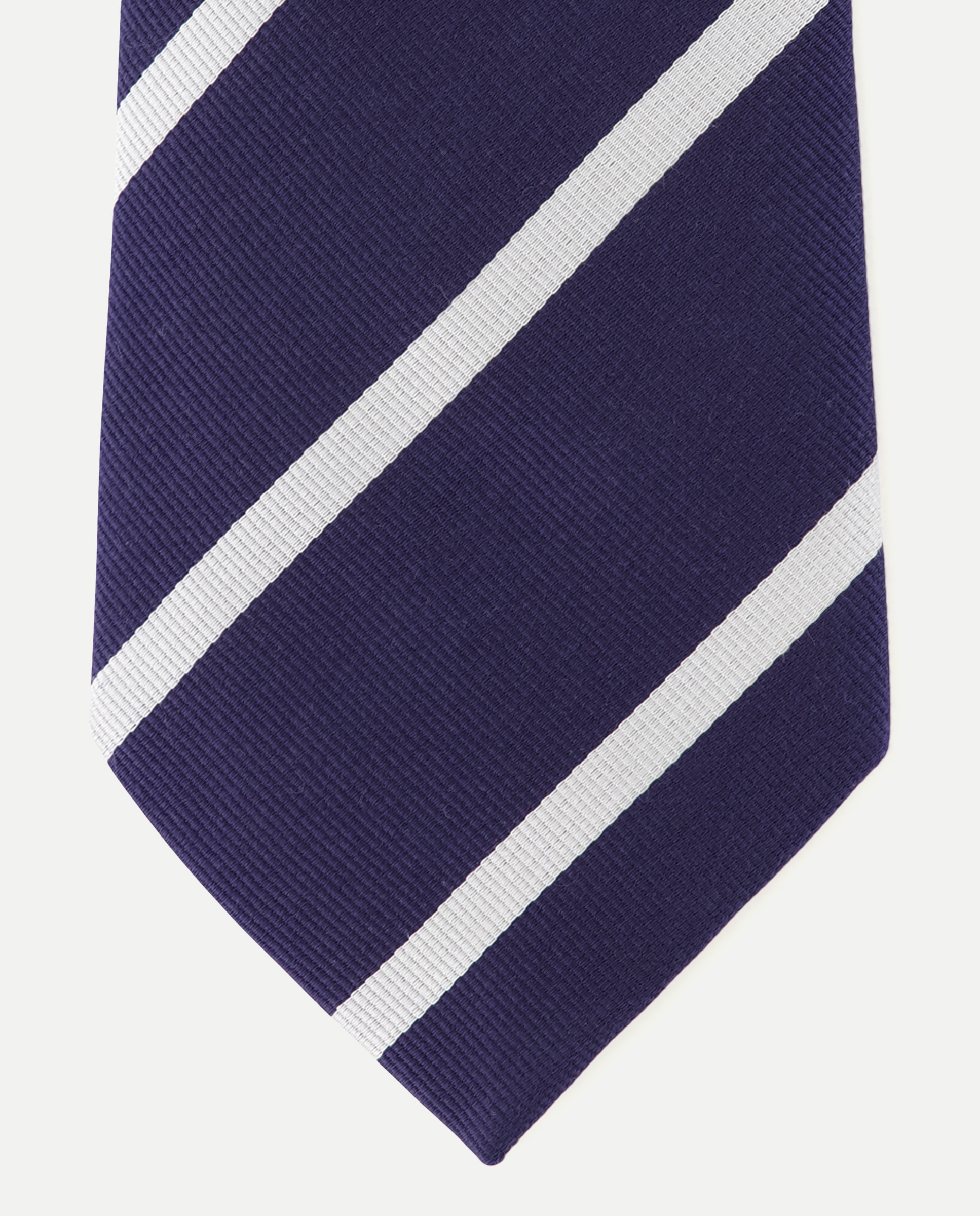 Gravata às Riscas Oblíquas de Largura 8 cm Azul-marinho-1
