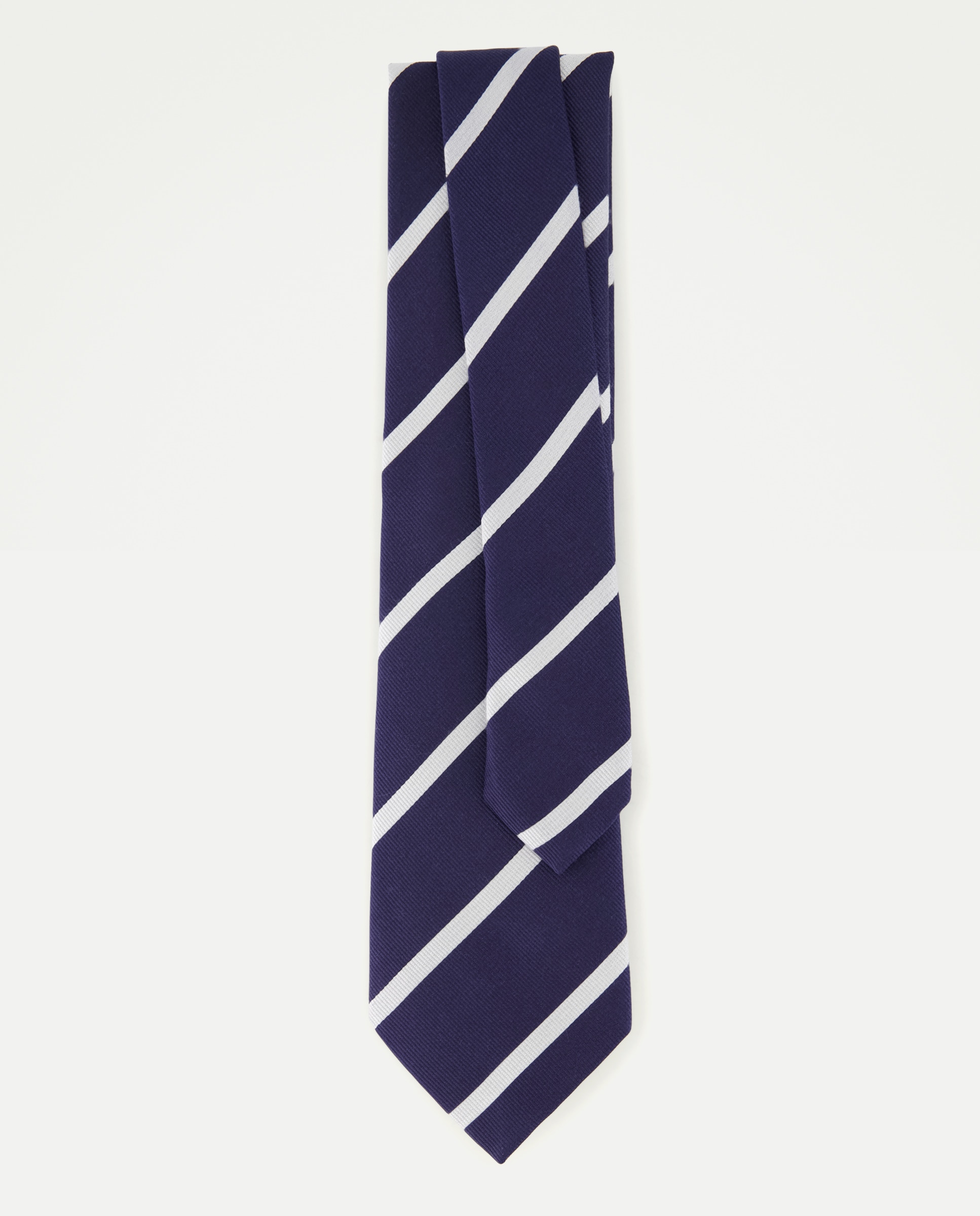 Gravata às Riscas Oblíquas de Largura 8 cm Azul-marinho-2